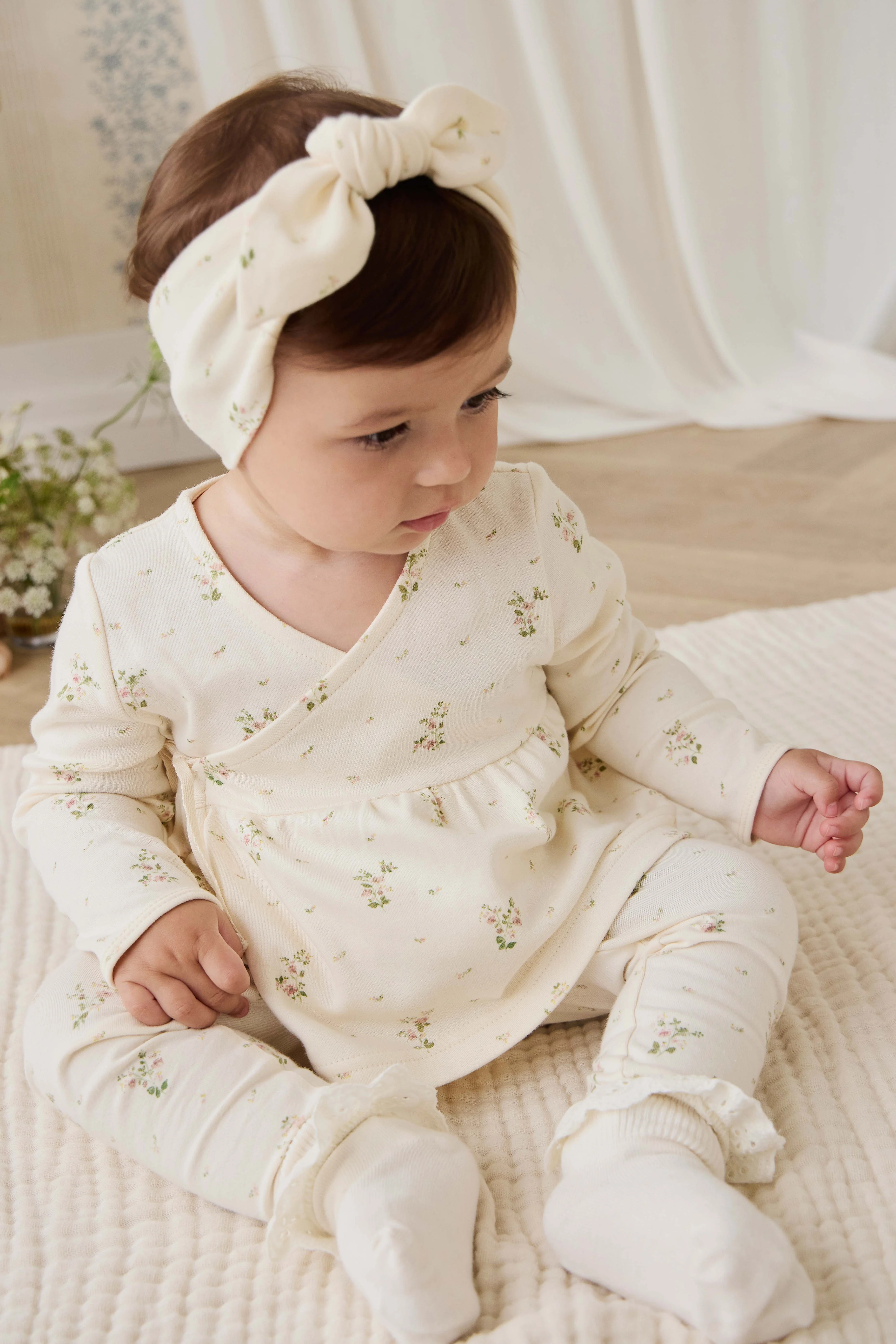 Organic Cotton Clemence Wrap Top - Josepha Egret Small - Image 5