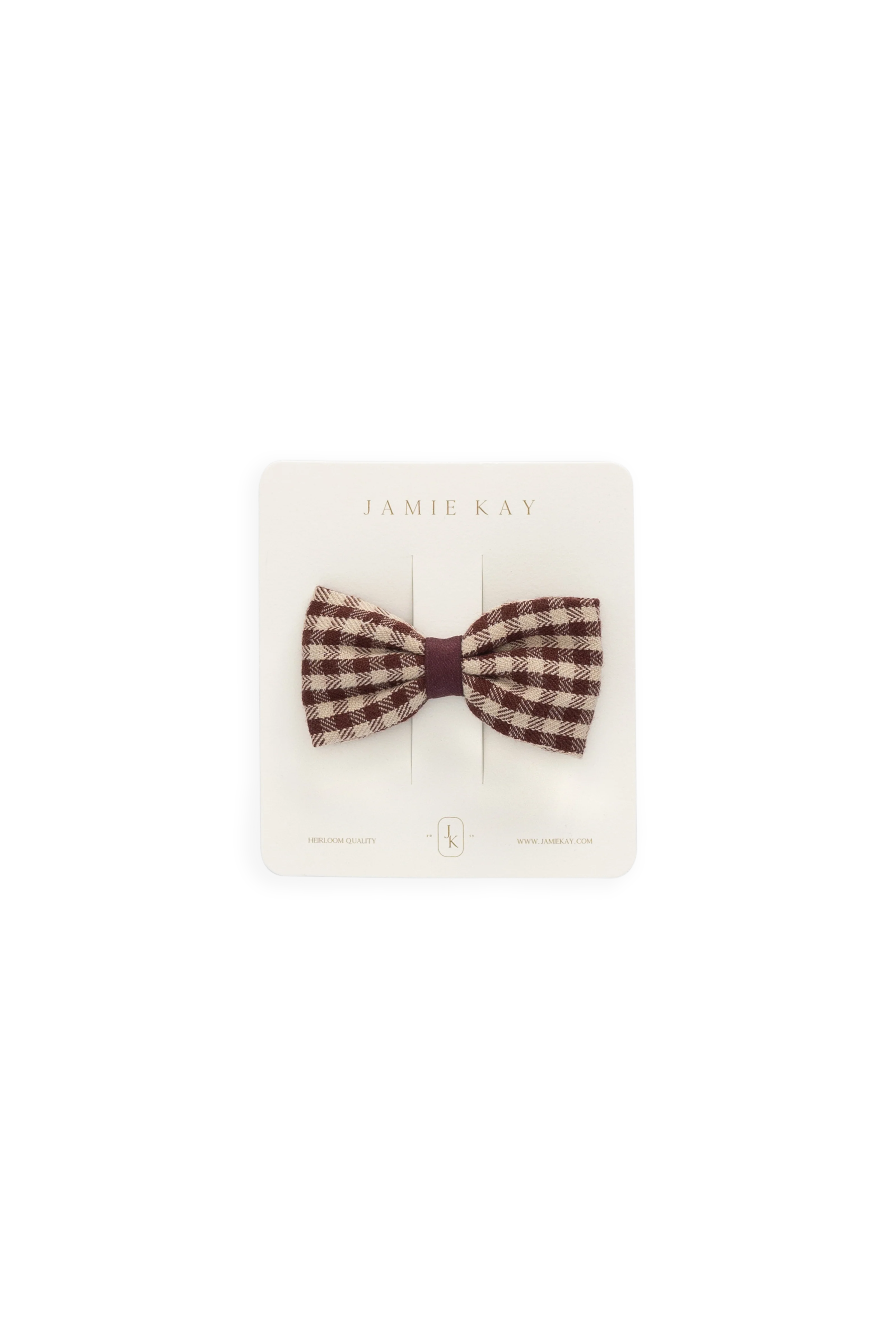 Organic Cotton Desiree Bow - Cinnamon Gingham - Image 2