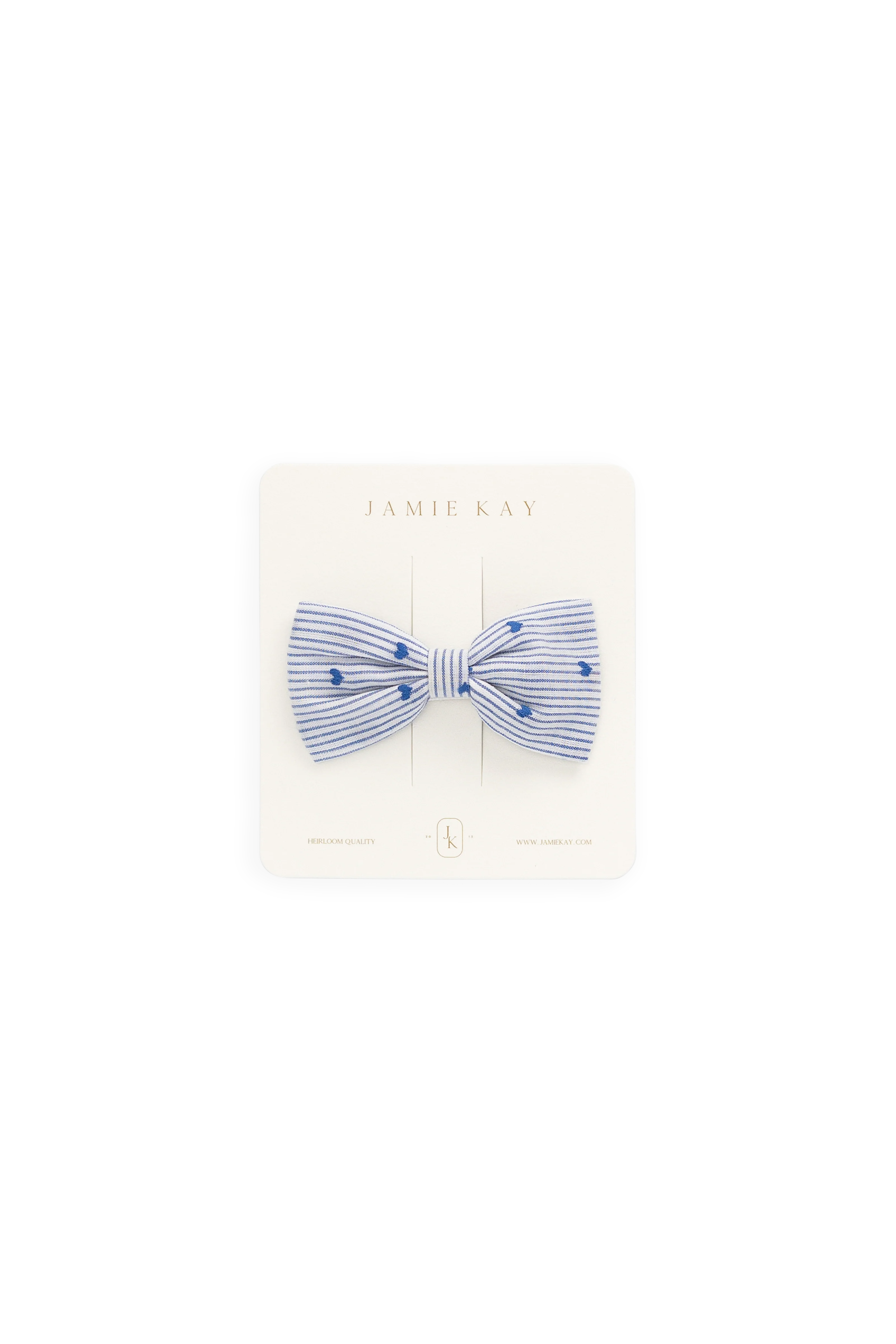 Organic Cotton Desiree Bow - Mon Amour Stripe Indigo - Image 2