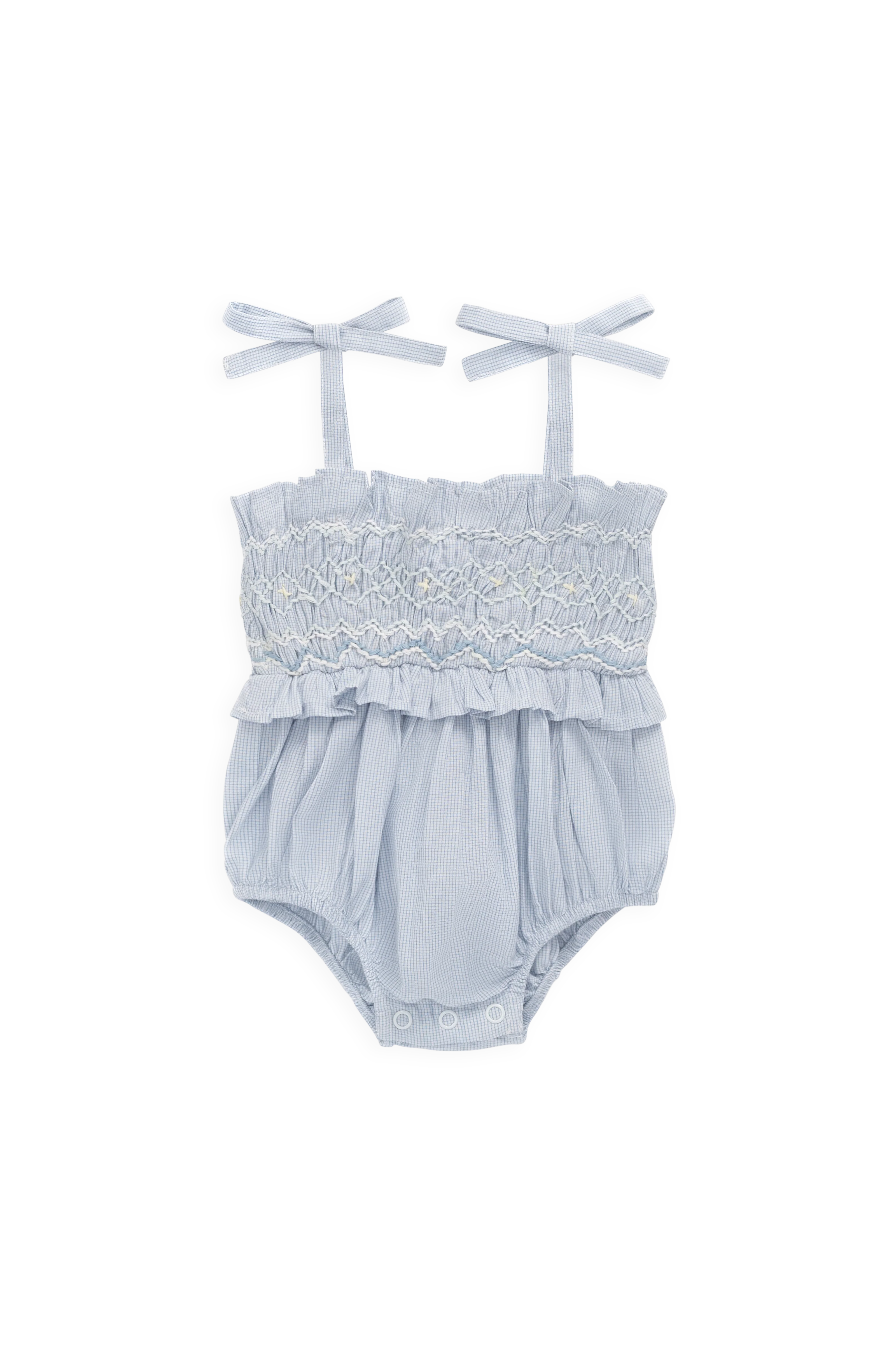 Organic Cotton Desiree Playsuit - Petite Check - Image 2