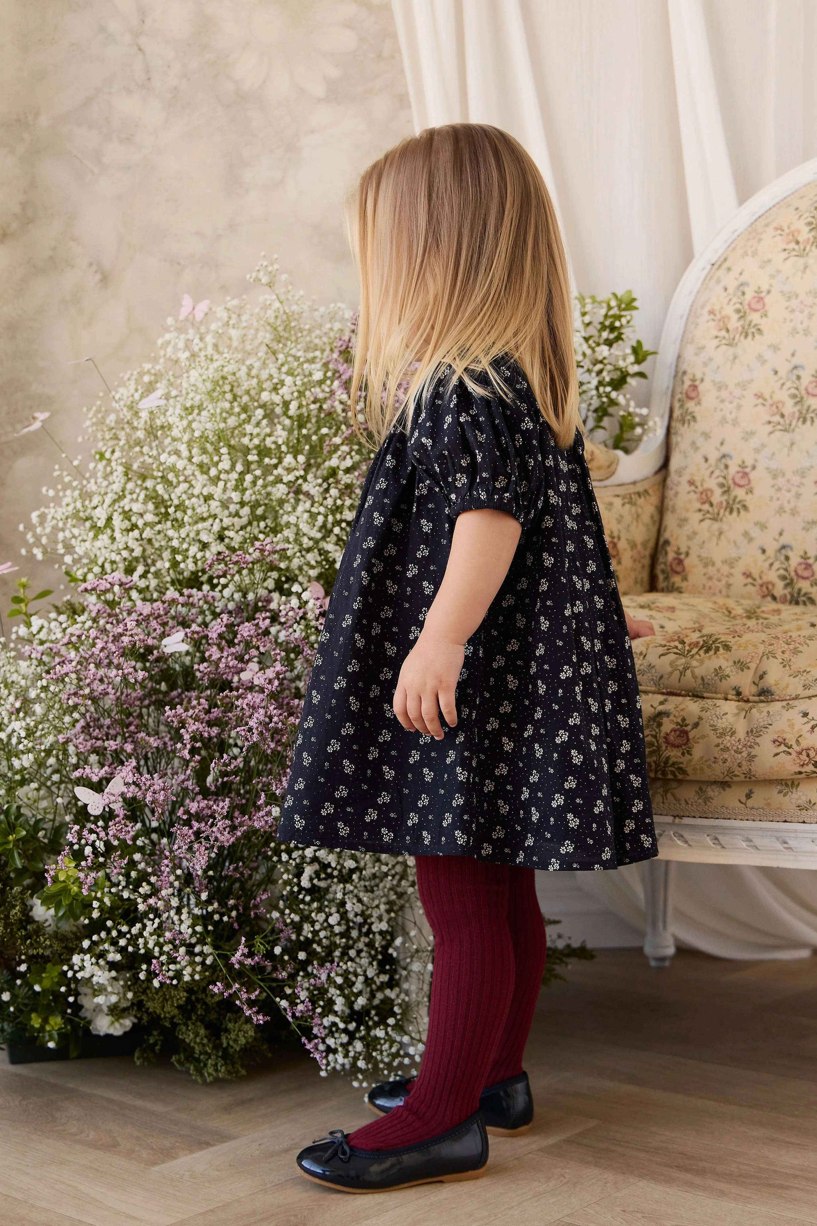 Organic Cotton Dominique Dress - Maisie Navy - Image 9
