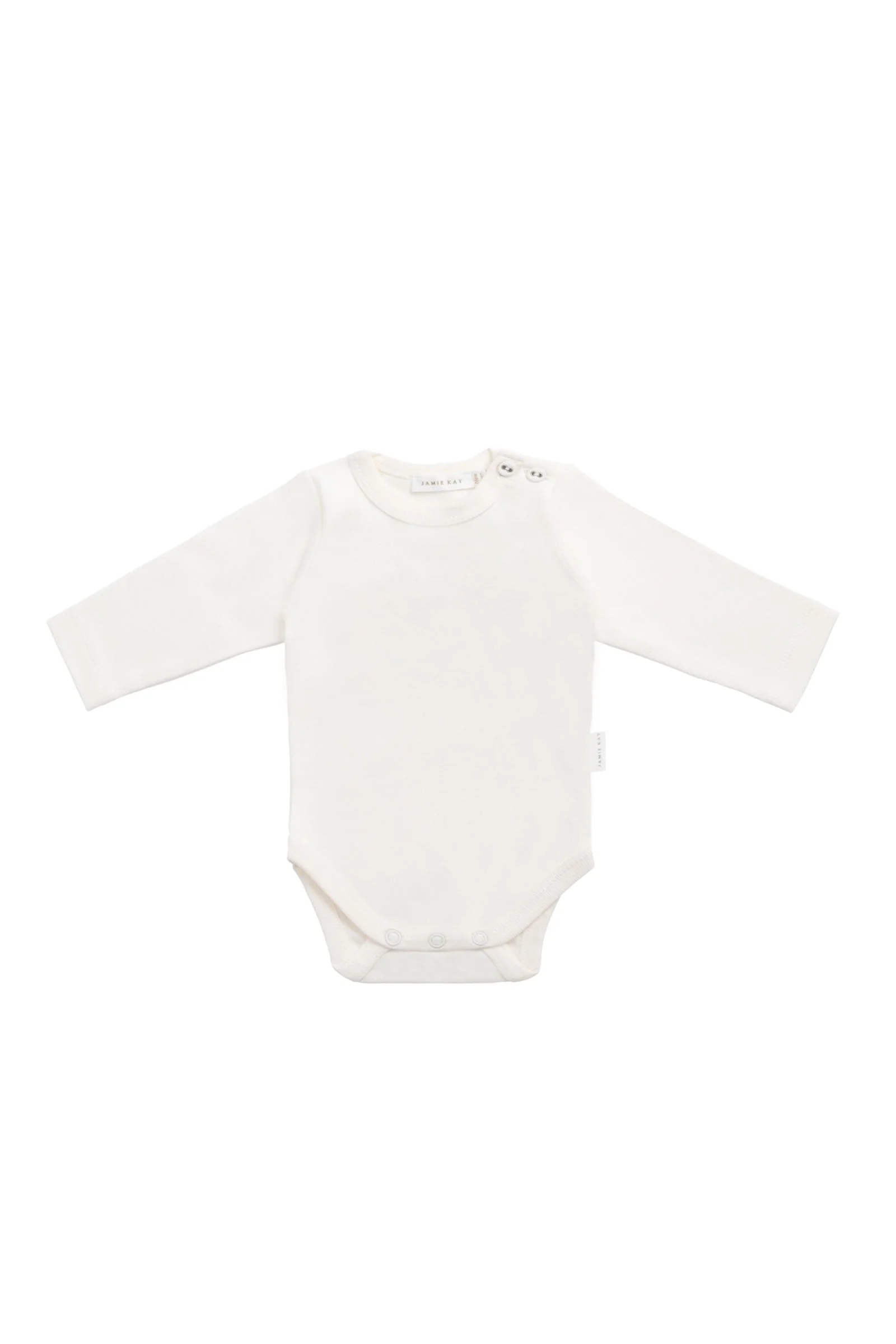 Organic Cotton Elora Long Sleeve Bodysuit - Milk