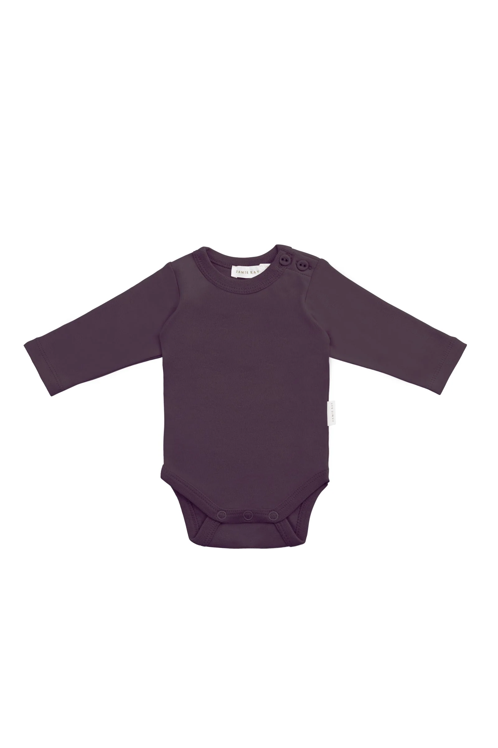 Organic Cotton Elora Long Sleeve Bodysuit - Sugar Plum
