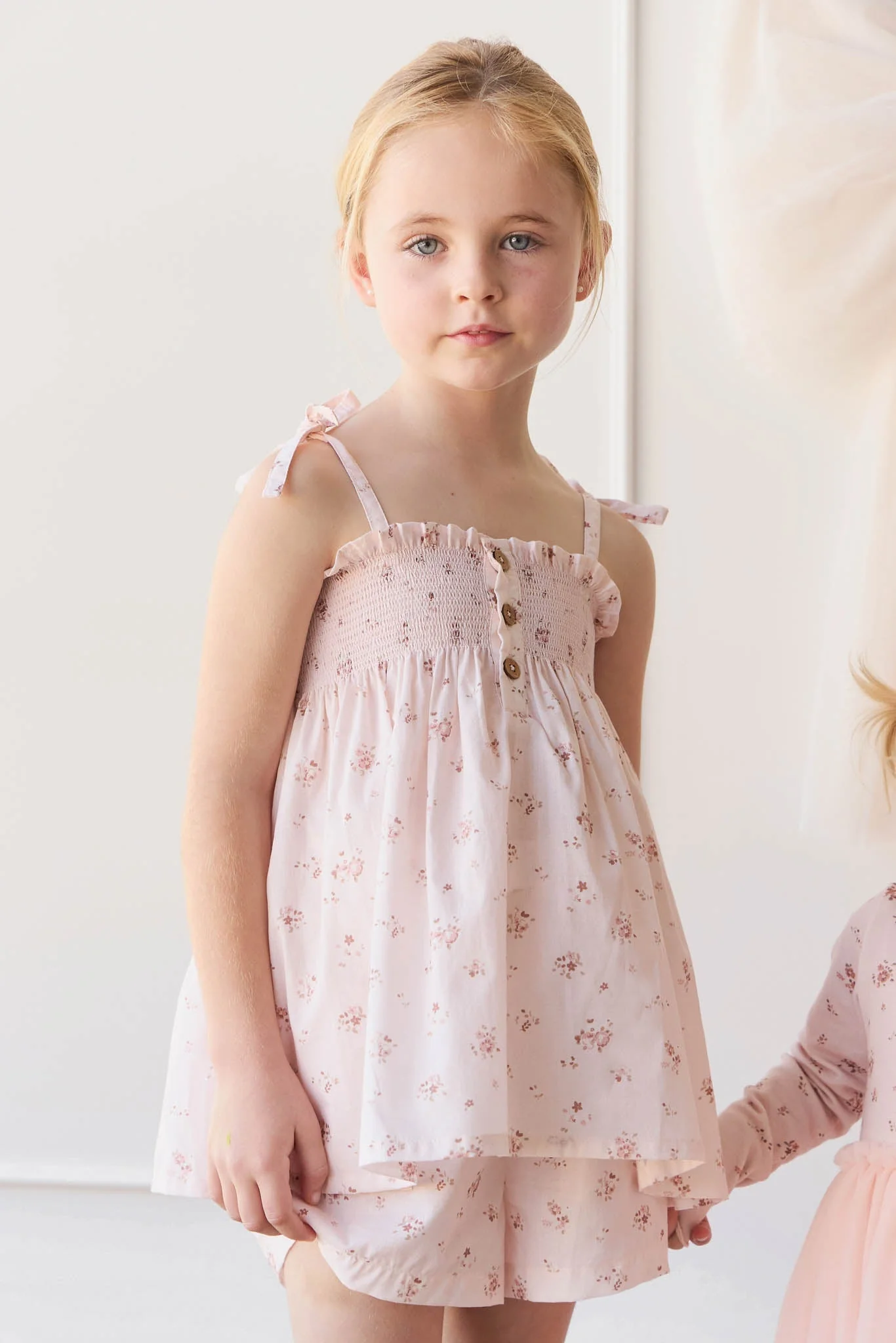 Organic Cotton Emelia Short - Petite Fleur Soft Peony