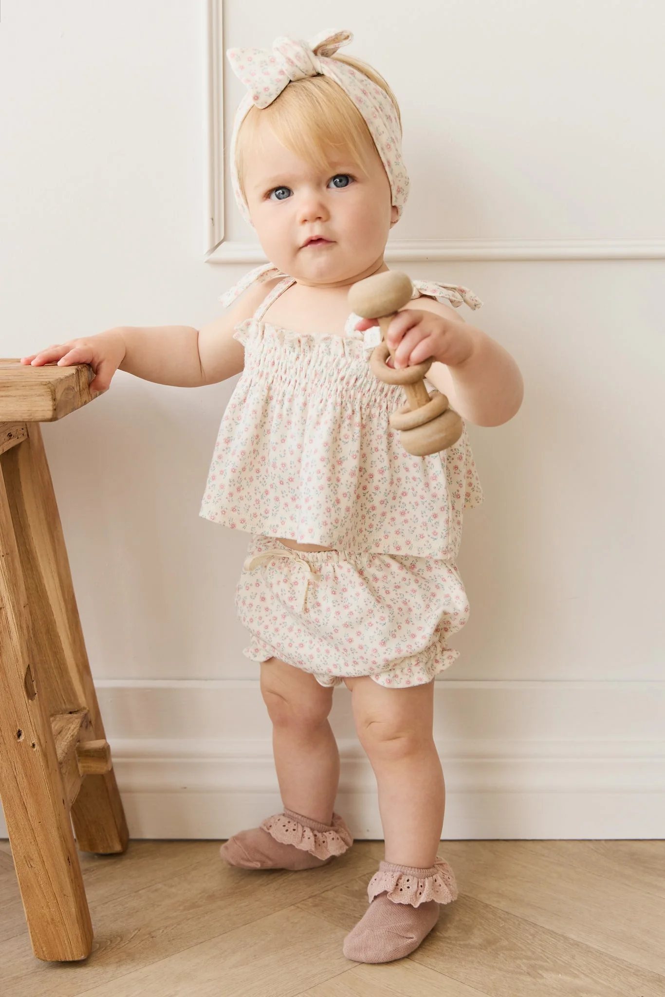 Organic Cotton Emmeline Top - Posy Garden Pink