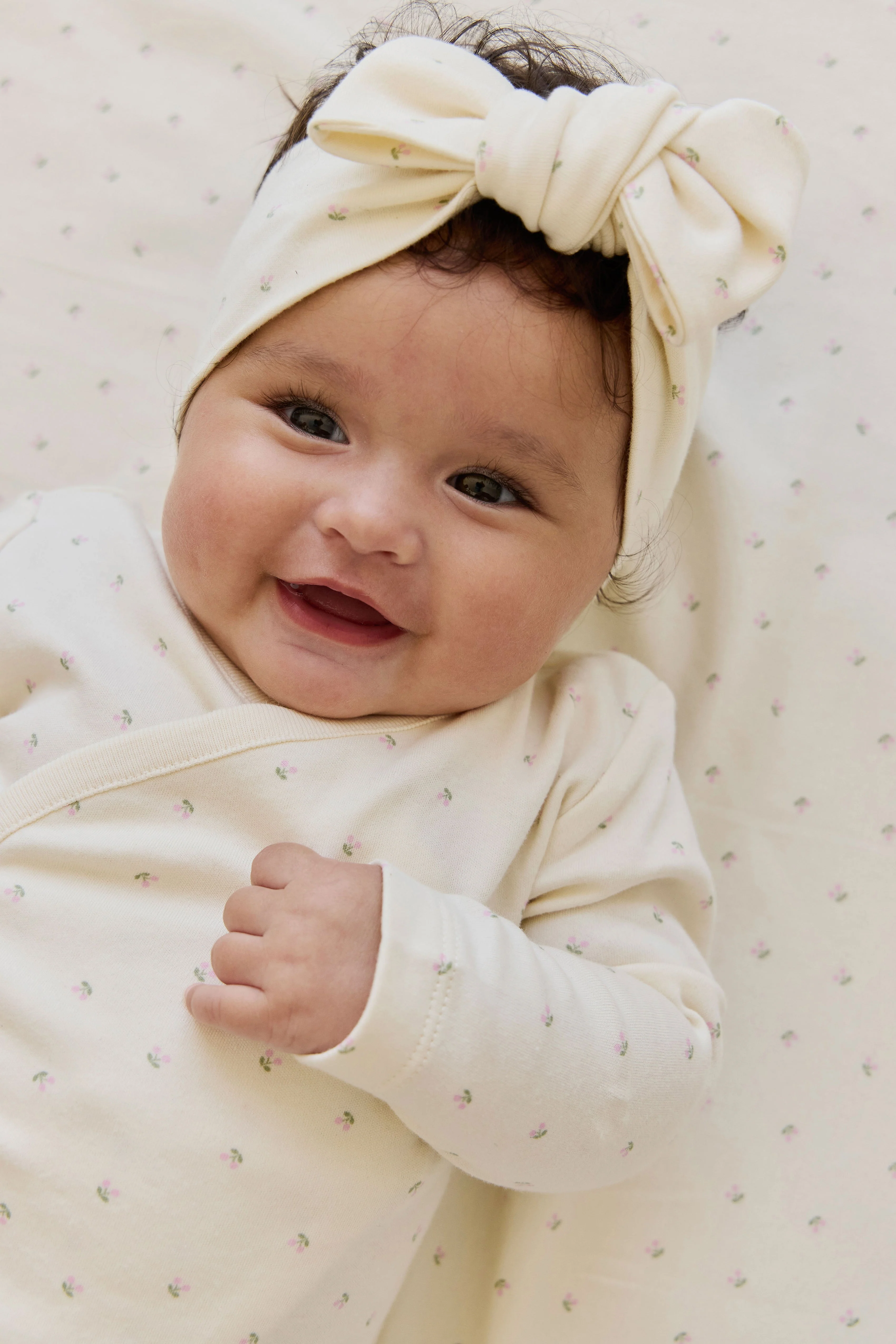 Organic Cotton Estelle Onepiece - Ditsy Cherries - Image 4