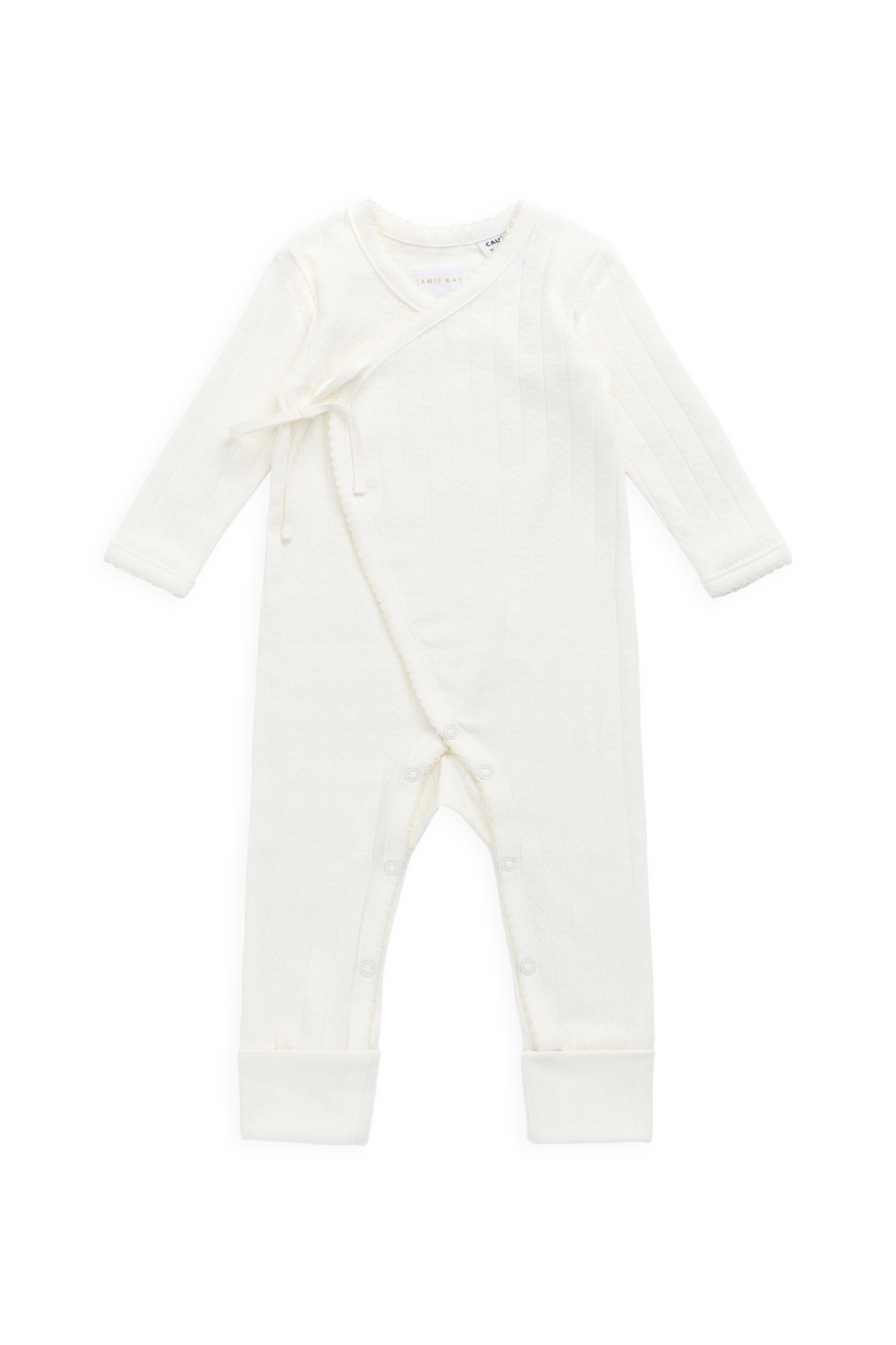 Organic Cotton Estelle Onepiece - Sweet Heart Pointelle Parchment - Image 2