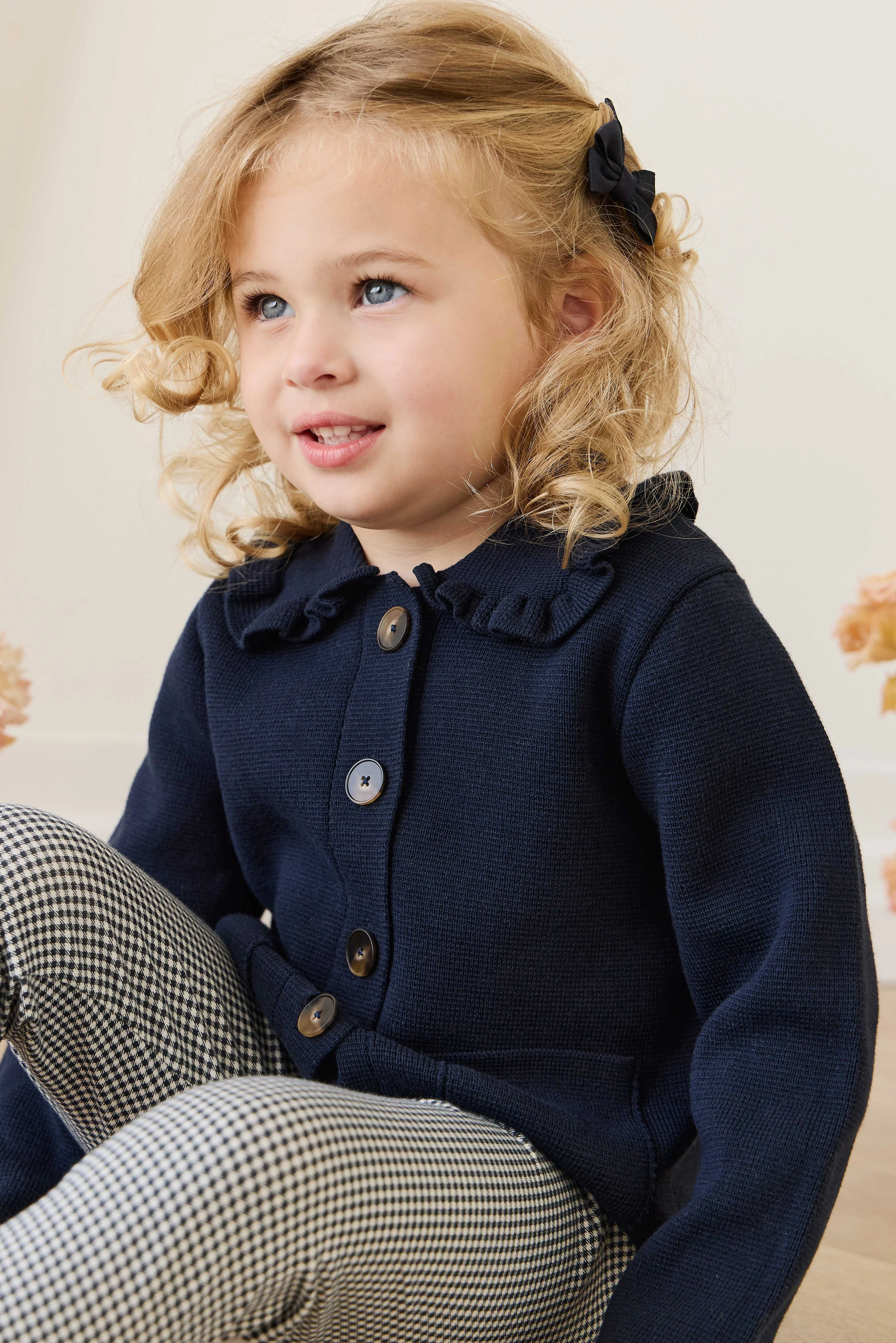 Organic Cotton Everyday Legging - Dash Gingham Navy