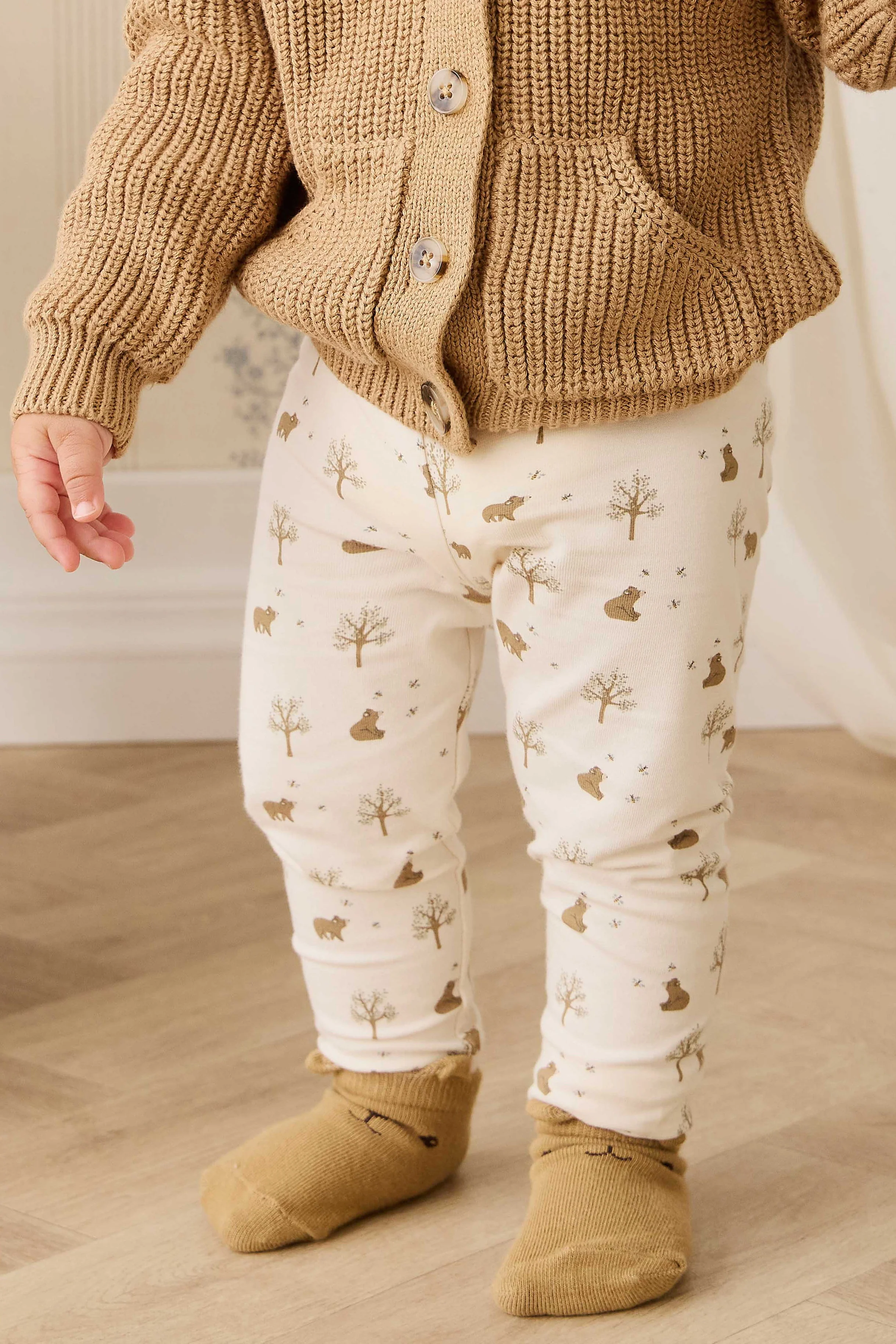 Organic Cotton Everyday Legging - Honey Bear Cloud - Image 4