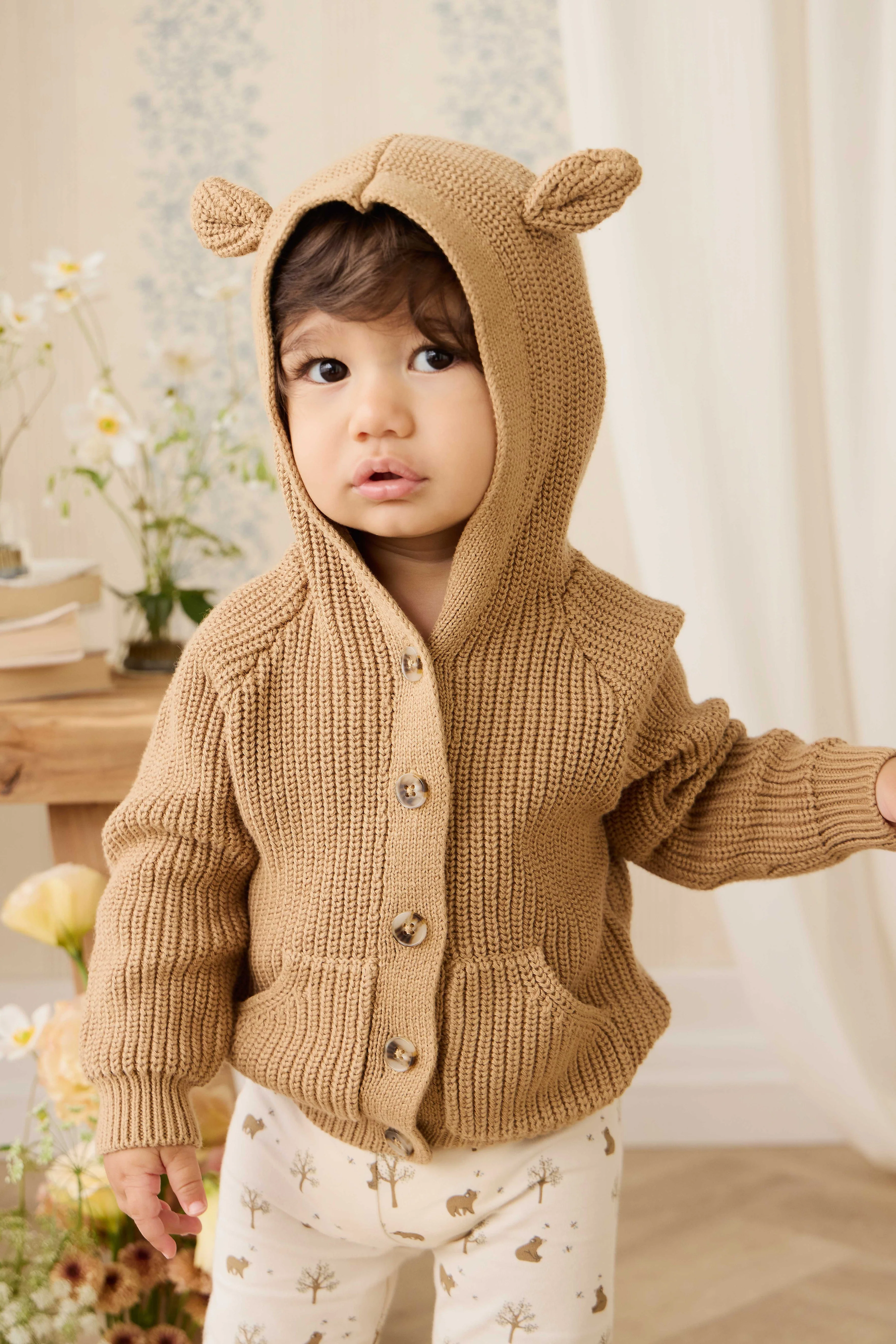 Organic Cotton Everyday Legging - Honey Bear Cloud - Image 5