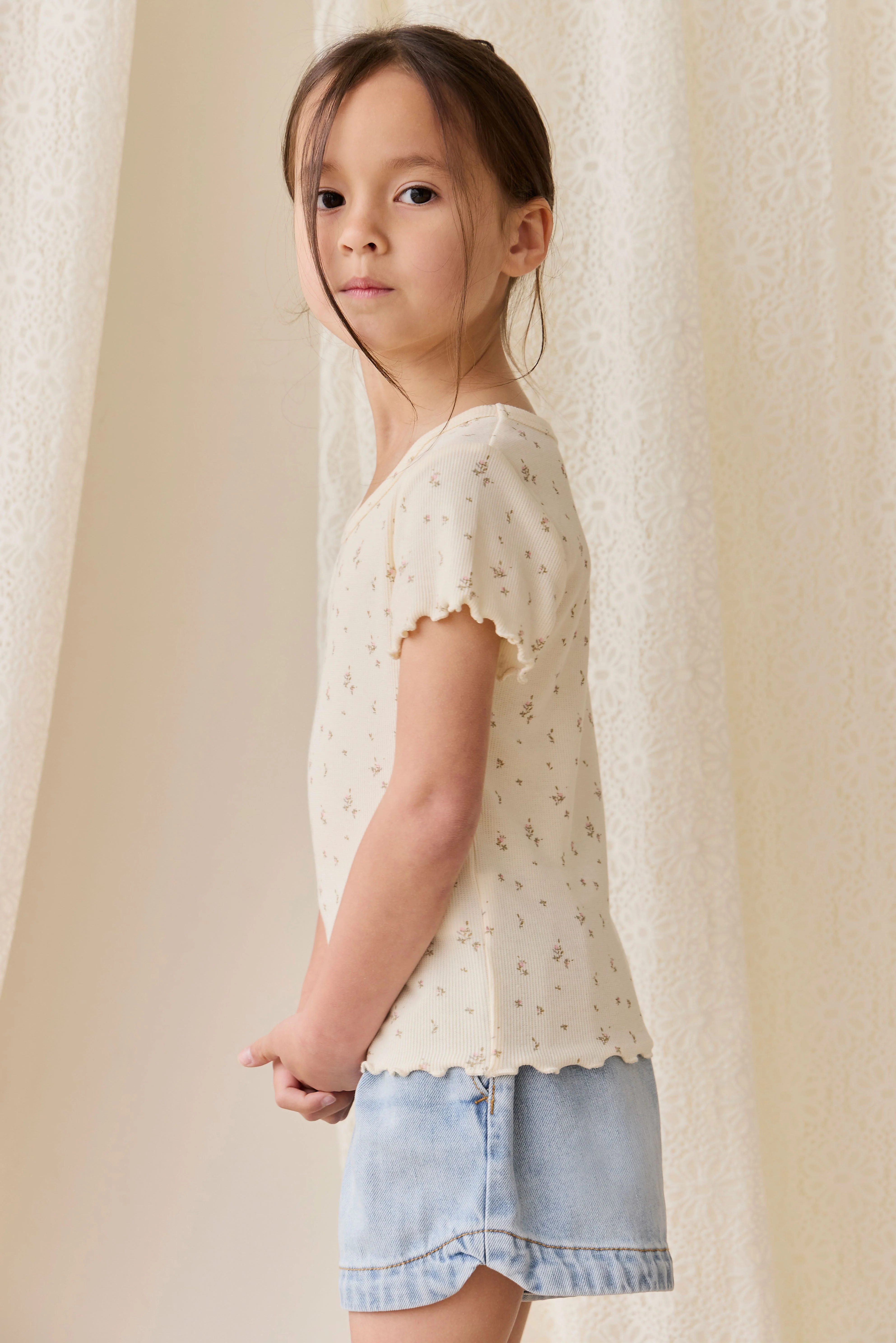 Organic Cotton Fine Rib Ines Top - Dina Antique - Image 5