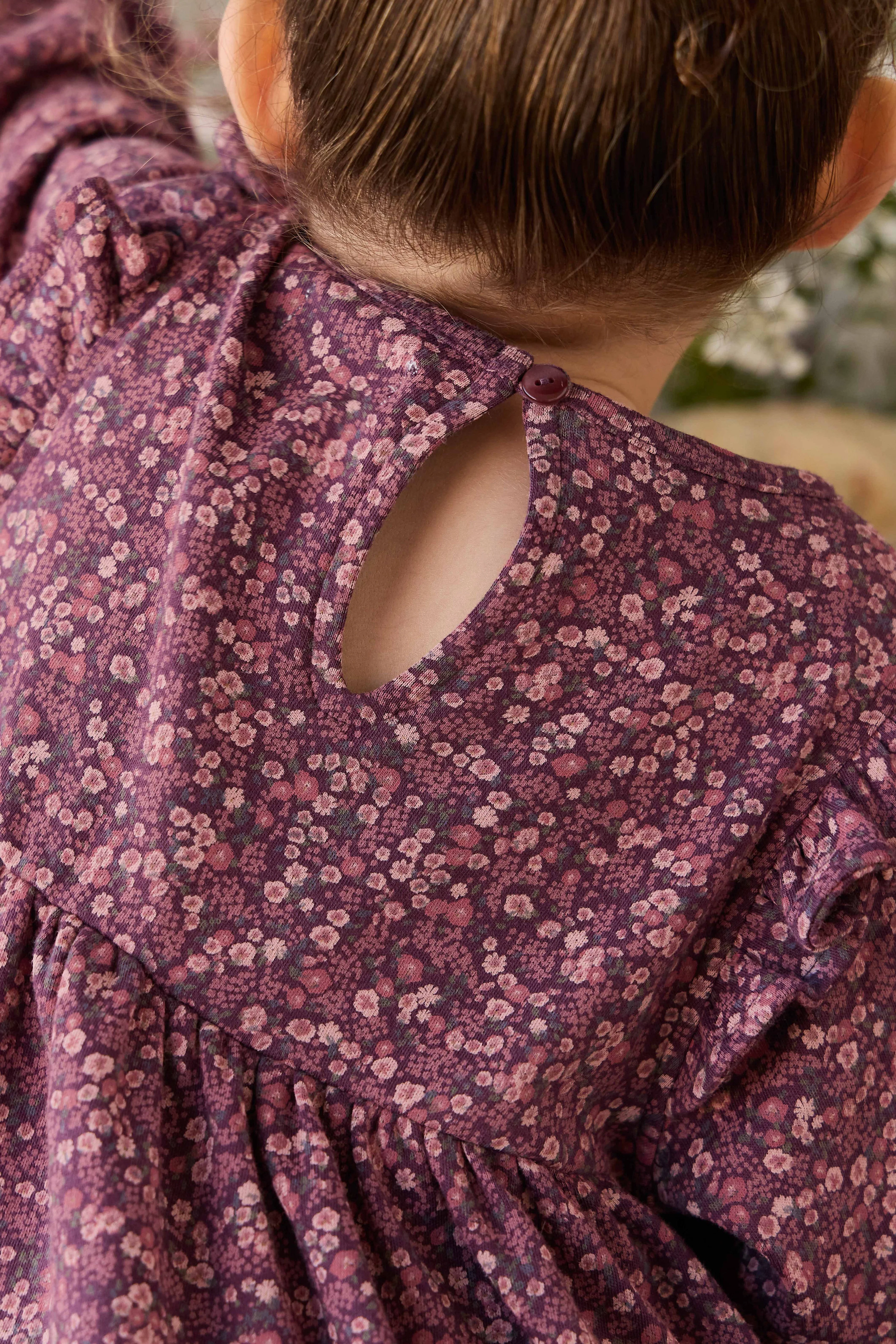 Organic Cotton Frankie Dress - Fig Floral - Image 6