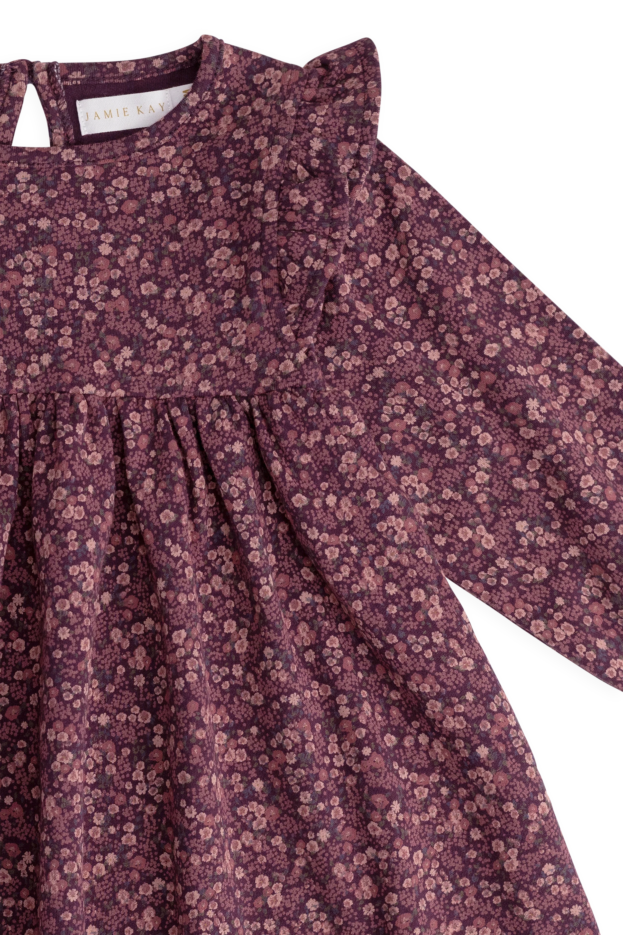 Organic Cotton Frankie Dress - Fig Floral - Image 8
