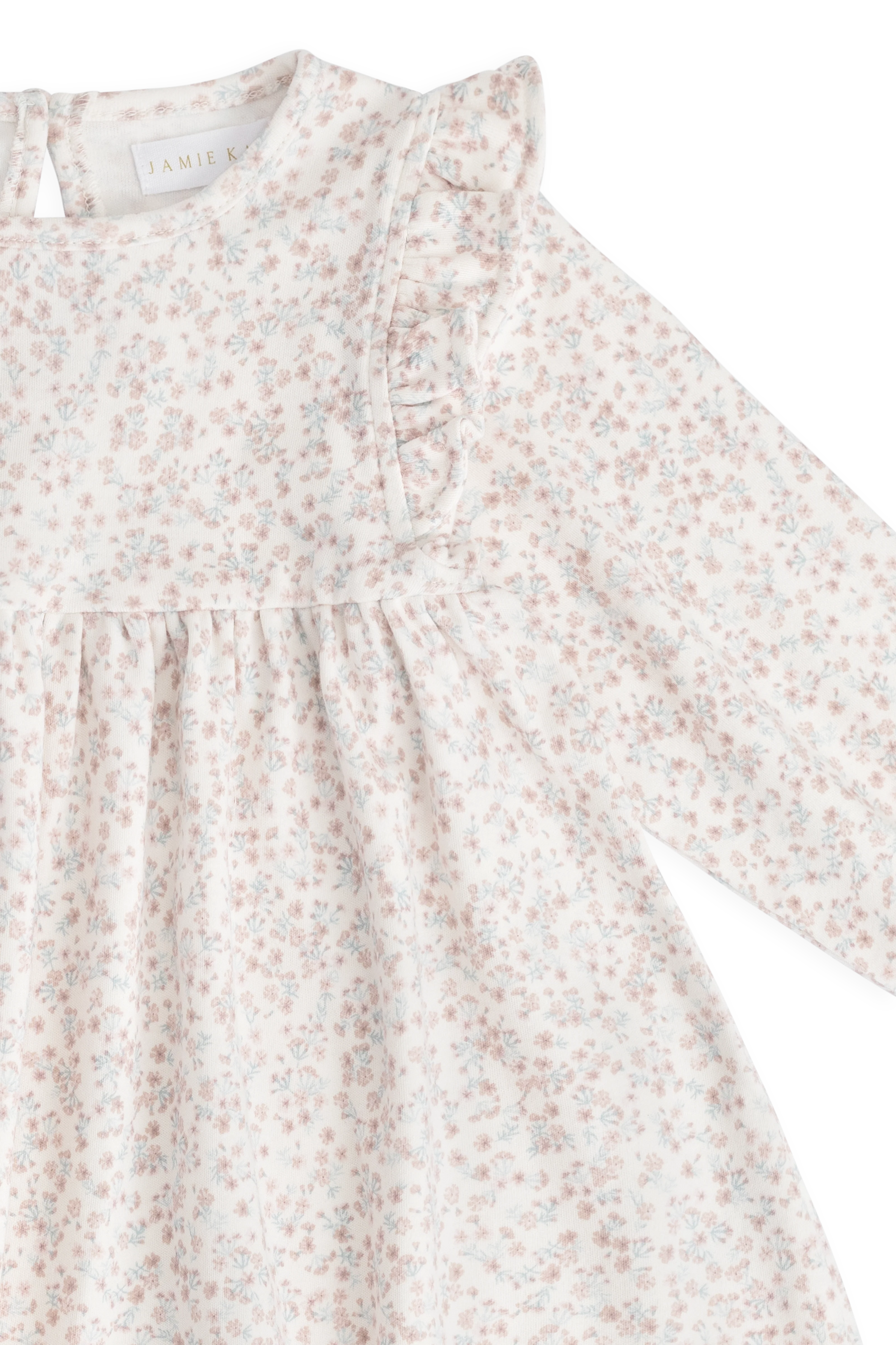 Organic Cotton Frankie Dress - Posy Milk - Image 7