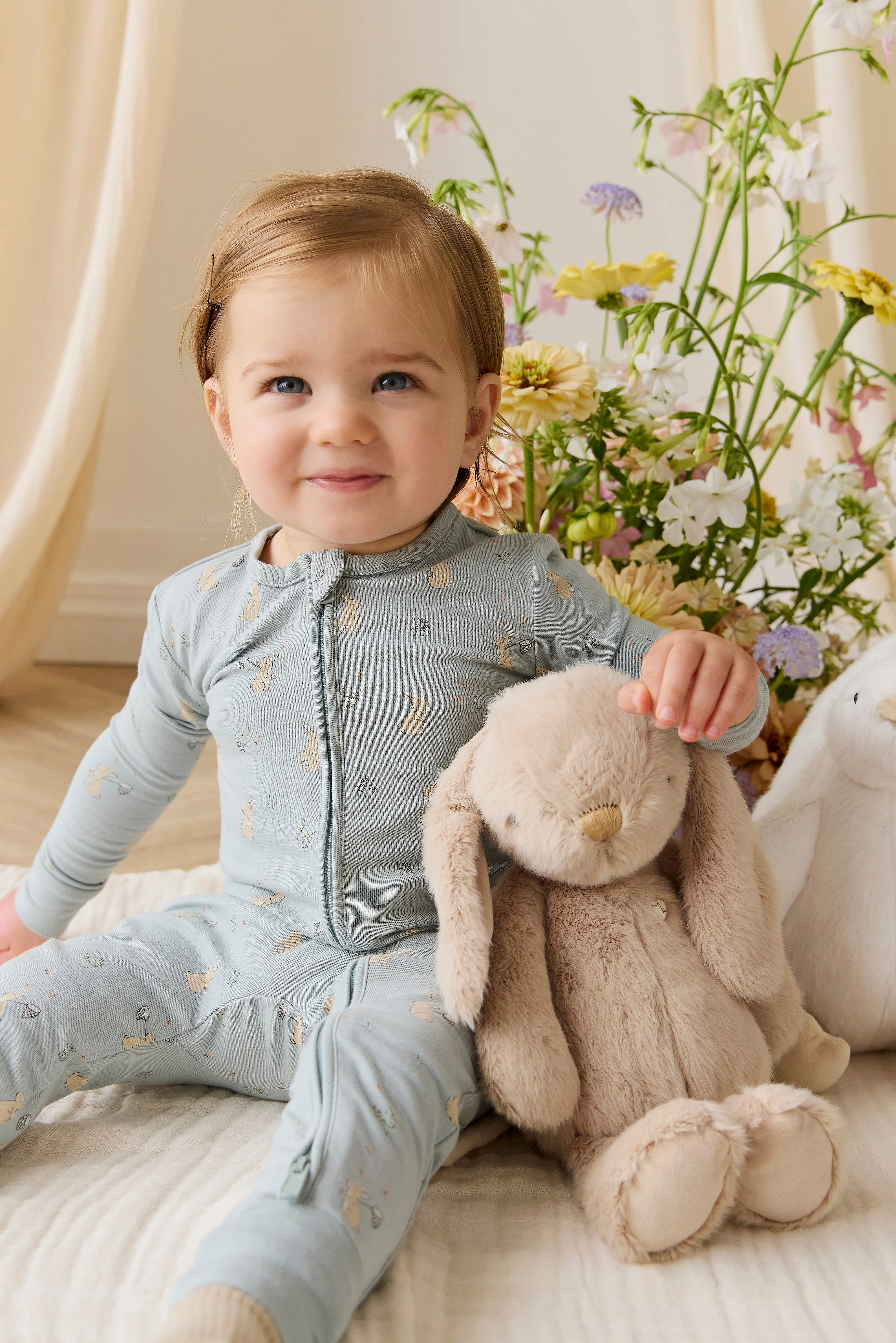 Organic Cotton Frankie Onepiece-Lapin Jardin Blue