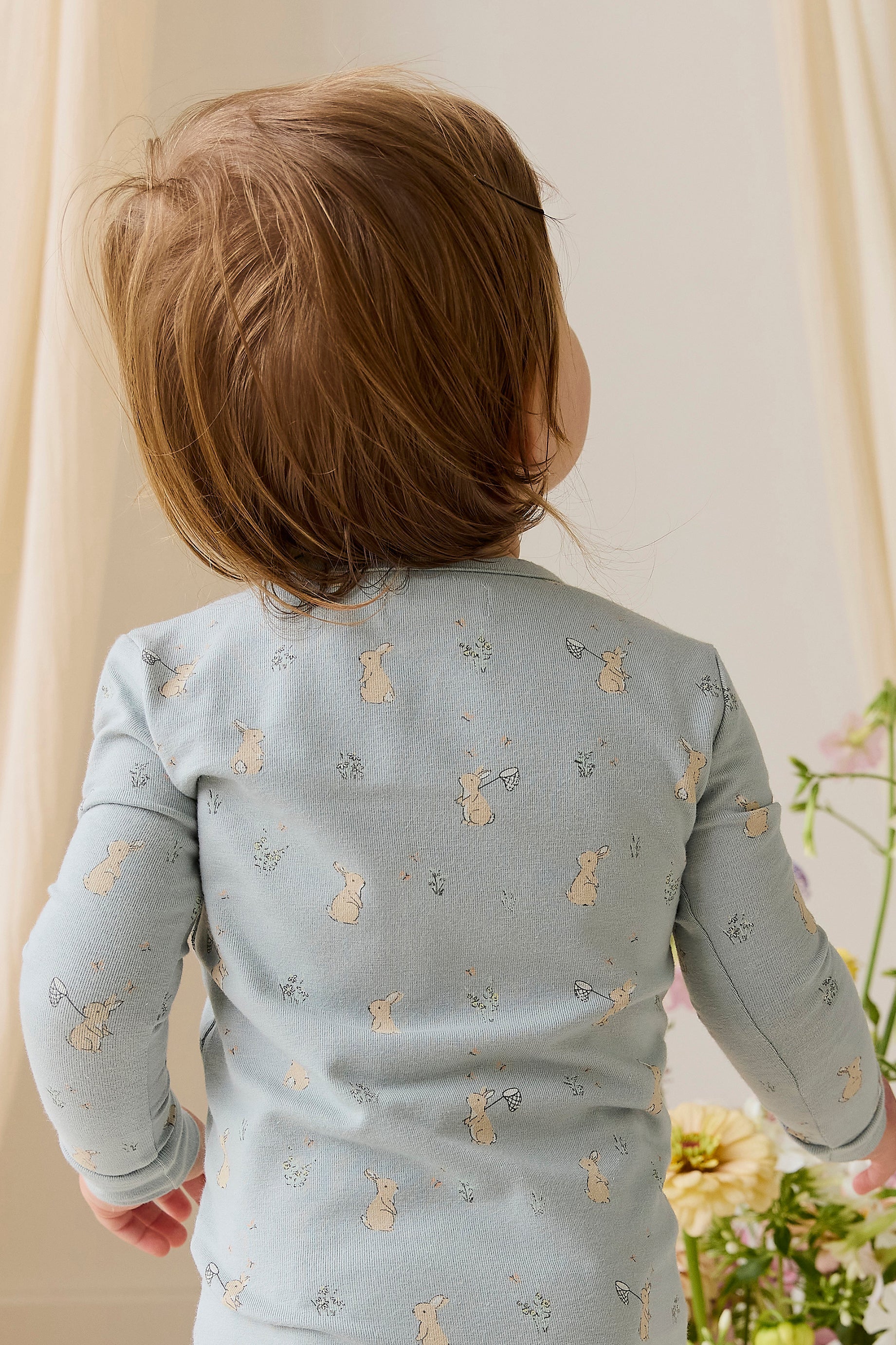 Organic Cotton Frankie Onepiece-Lapin Jardin Blue - Image 4