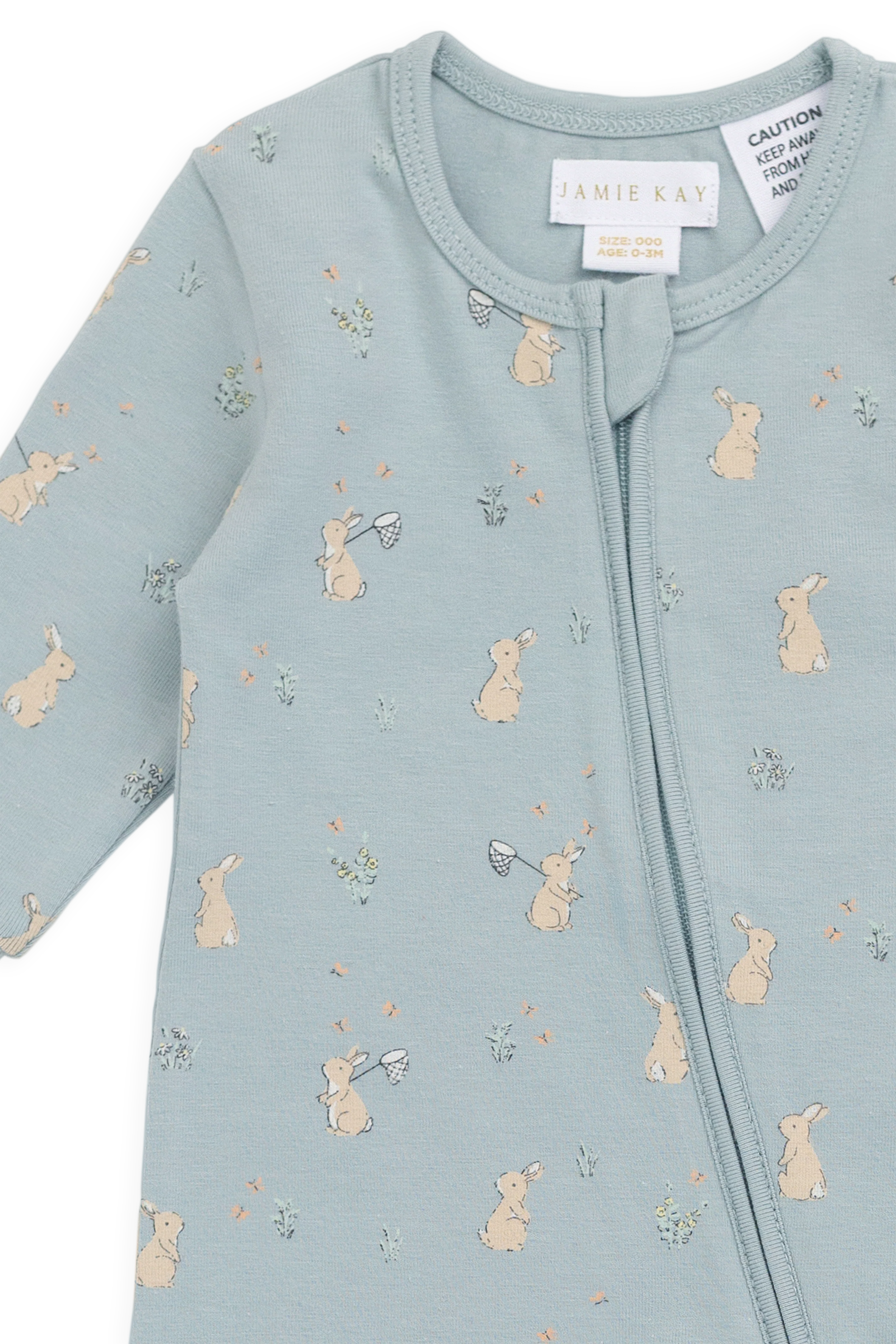 Organic Cotton Frankie Onepiece-Lapin Jardin Blue - Image 8