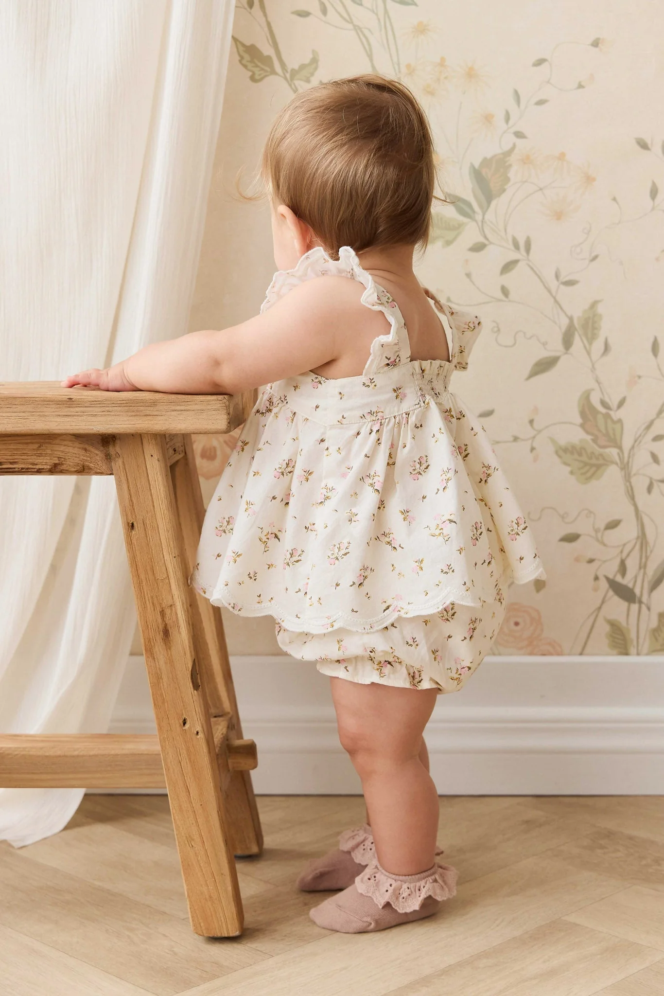 Organic Cotton Frill Bloomer - Bianca Antique - Image 2
