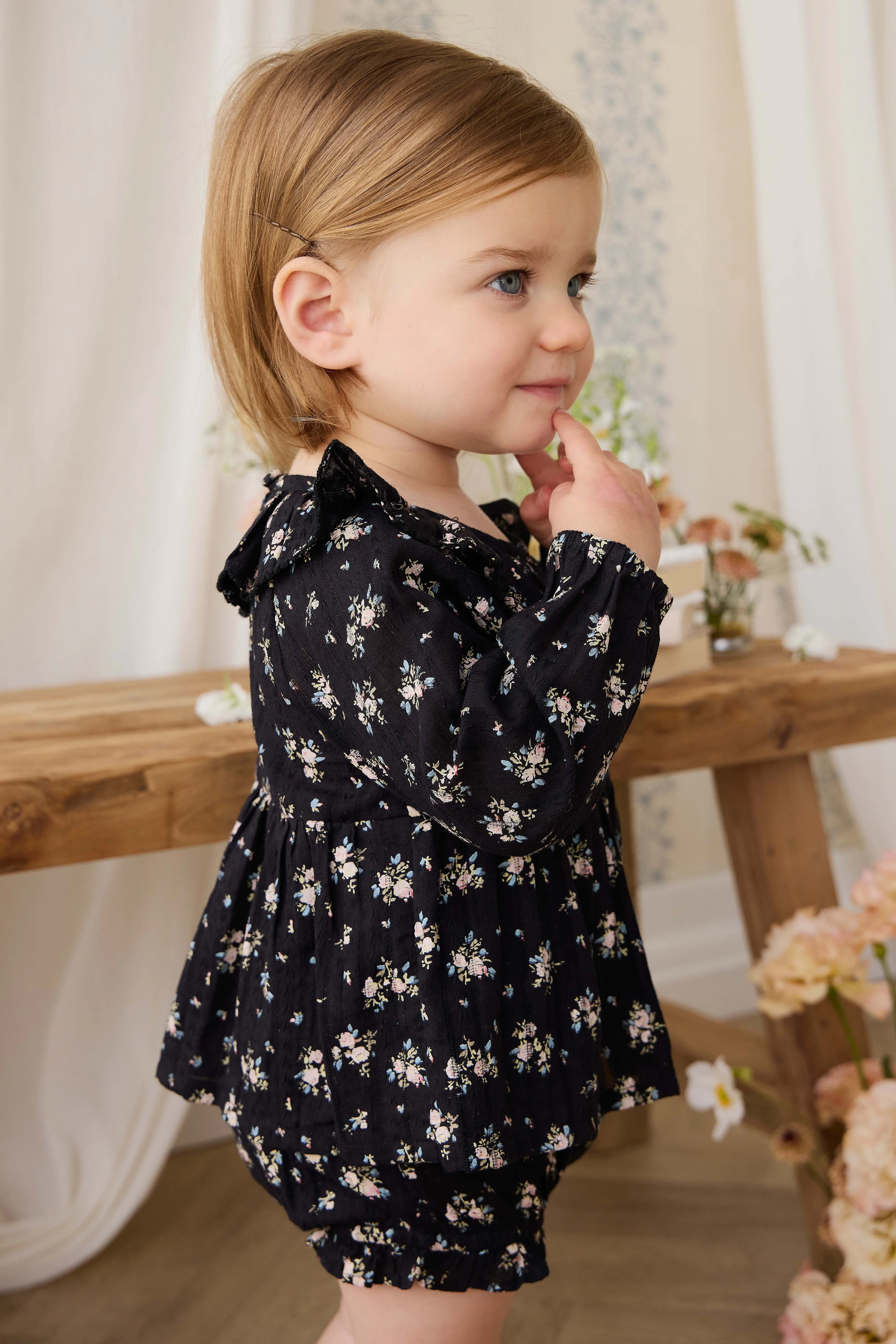 Organic Cotton Frill Bloomer - Cassie Caviar - Image 10