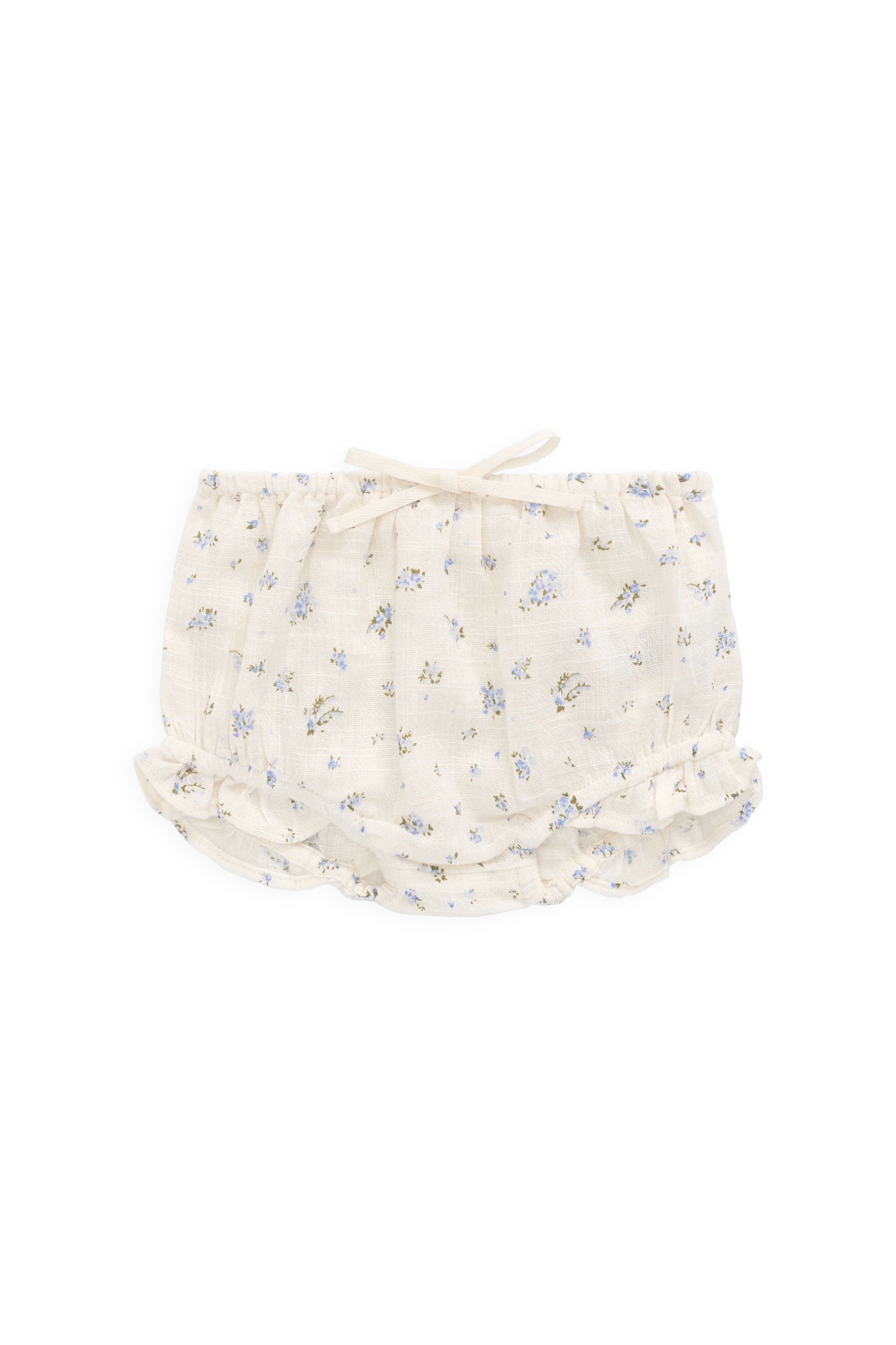 Organic Cotton Frill Bloomer - Juniper Fields Blue - Image 2