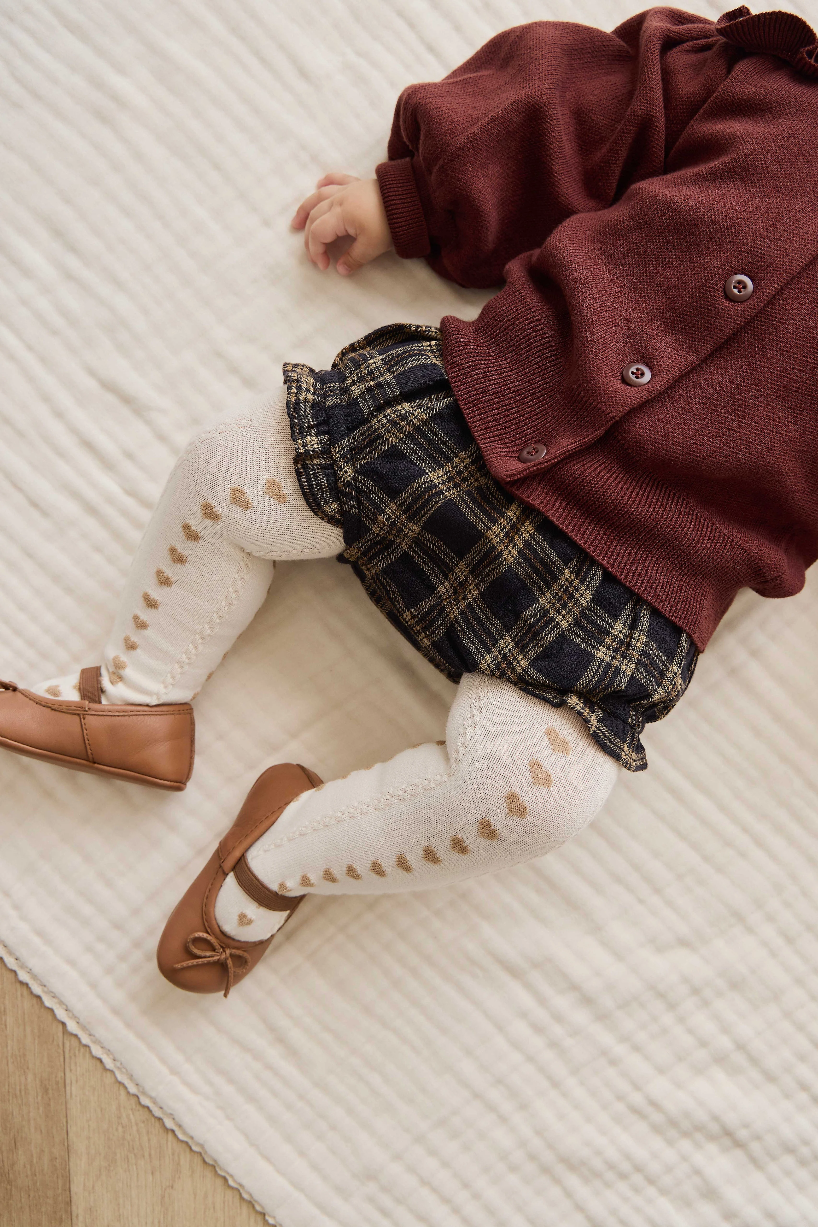 Organic Cotton Frill Bloomer - Woodland Check