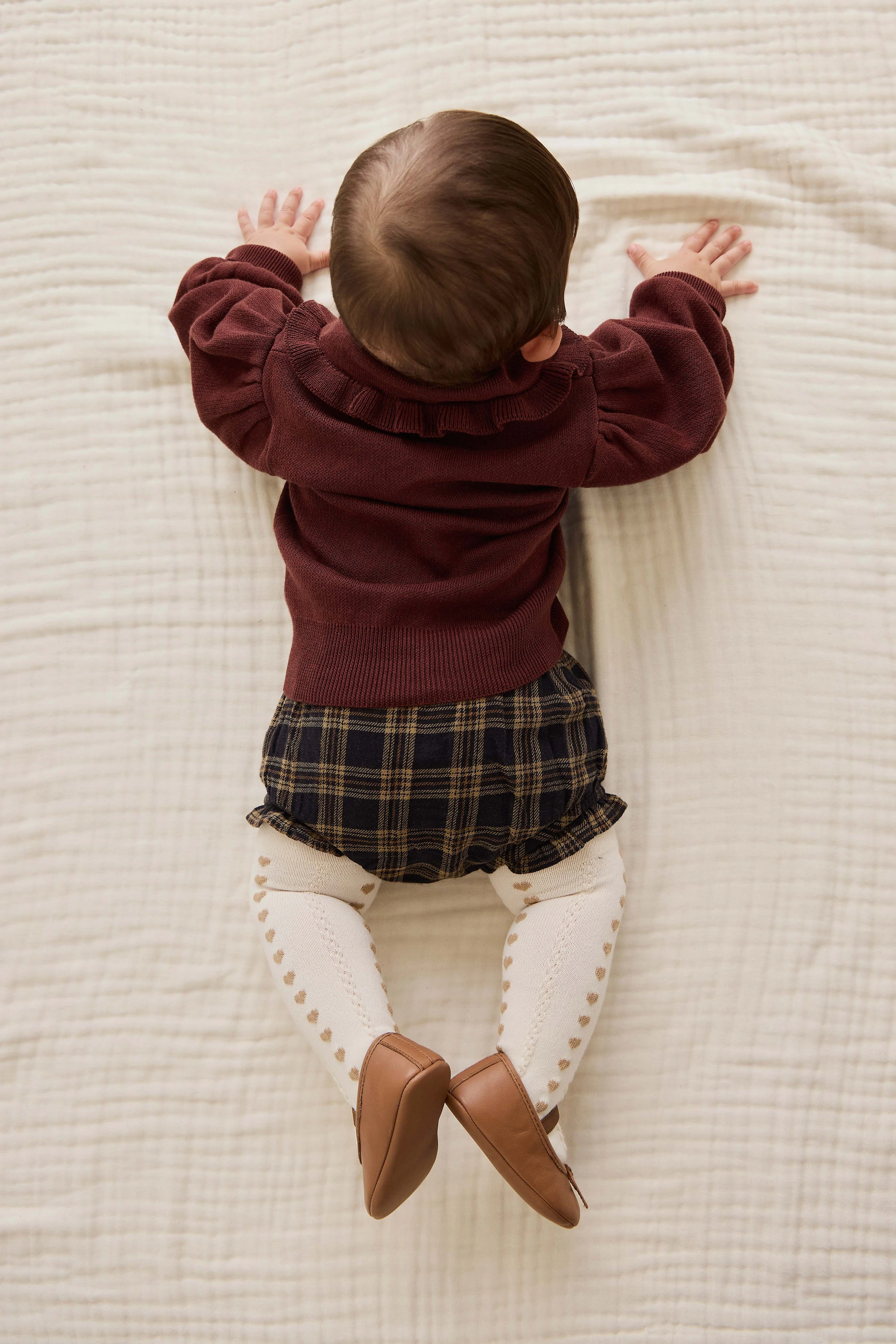 Organic Cotton Frill Bloomer - Woodland Check - Image 4