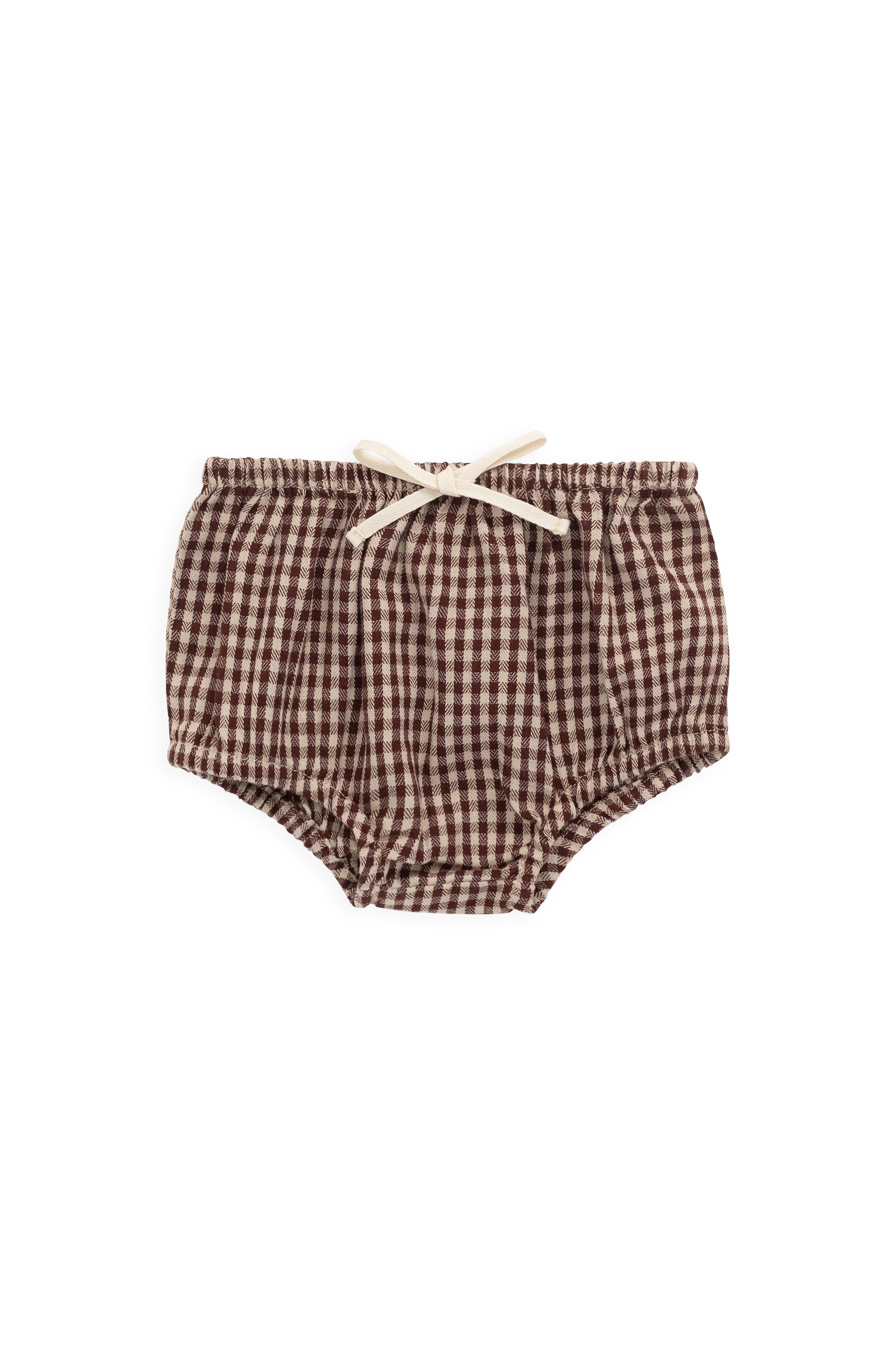 Organic Cotton Gabriel Bloomer-Cinnamon Gingham - Image 2