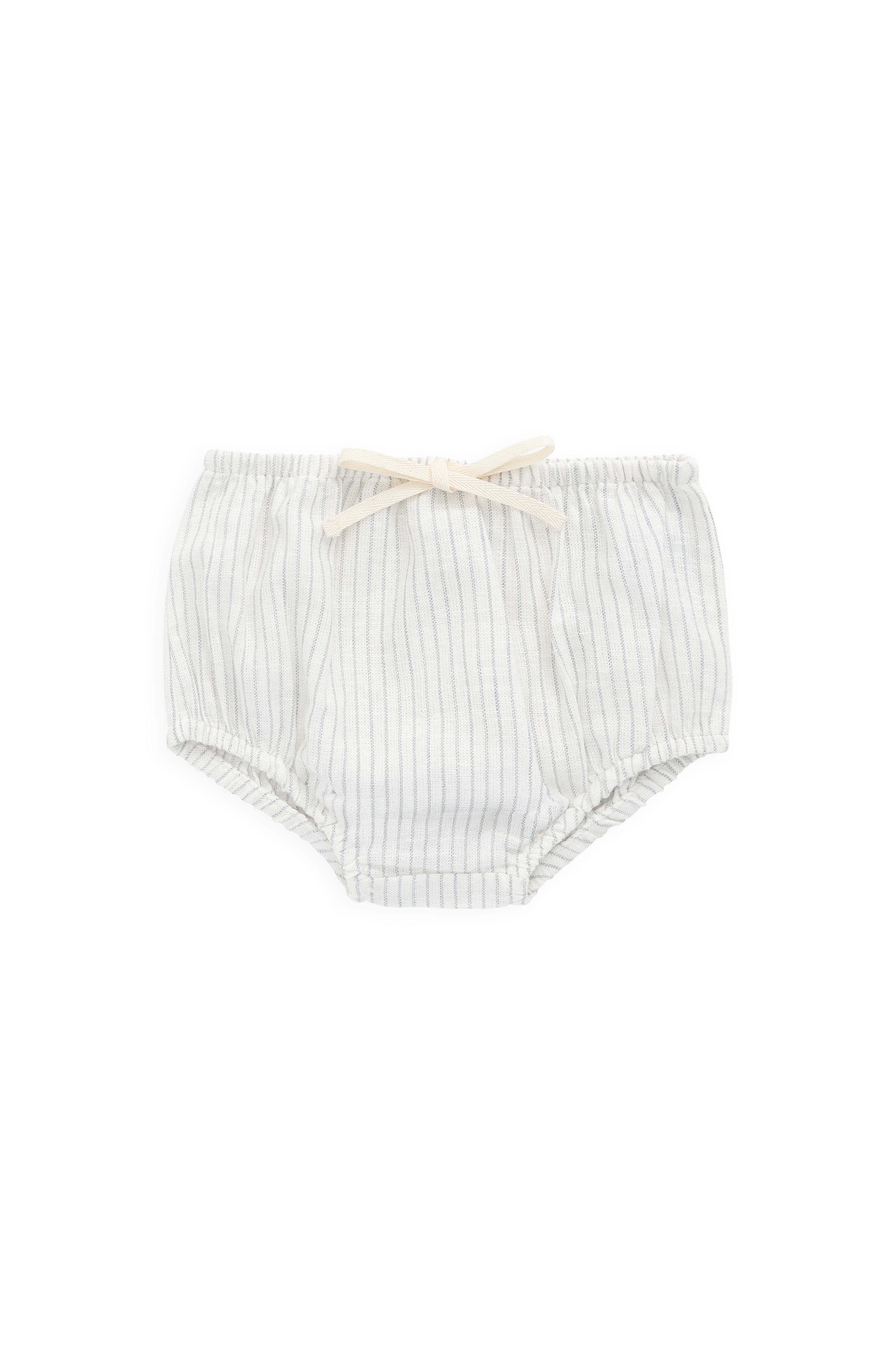 Organic Cotton Gabriel Bloomer-Mini Pinstripe Parchment / Dawn