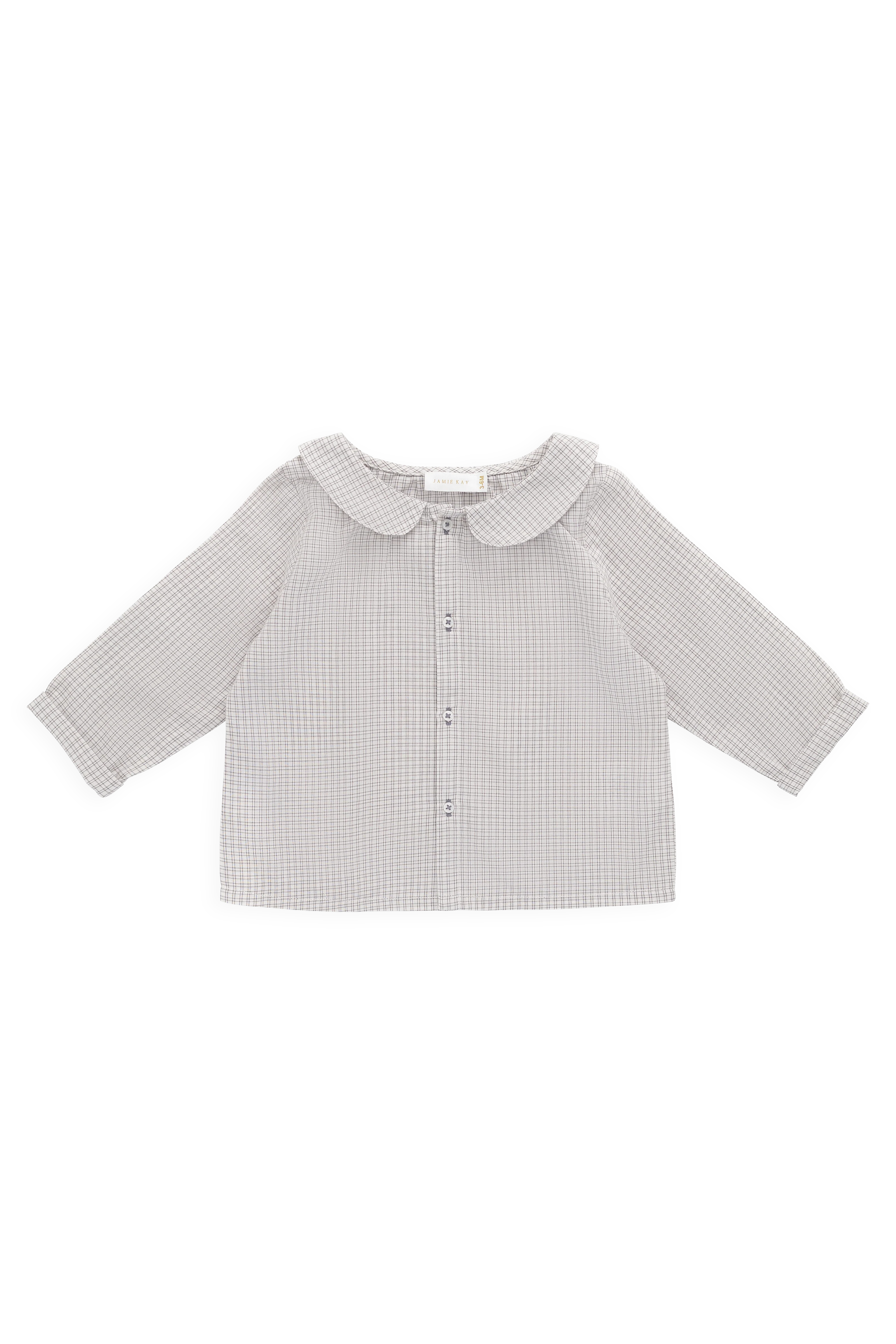 Organic Cotton Gabriel Top - Cloud Check - Image 2