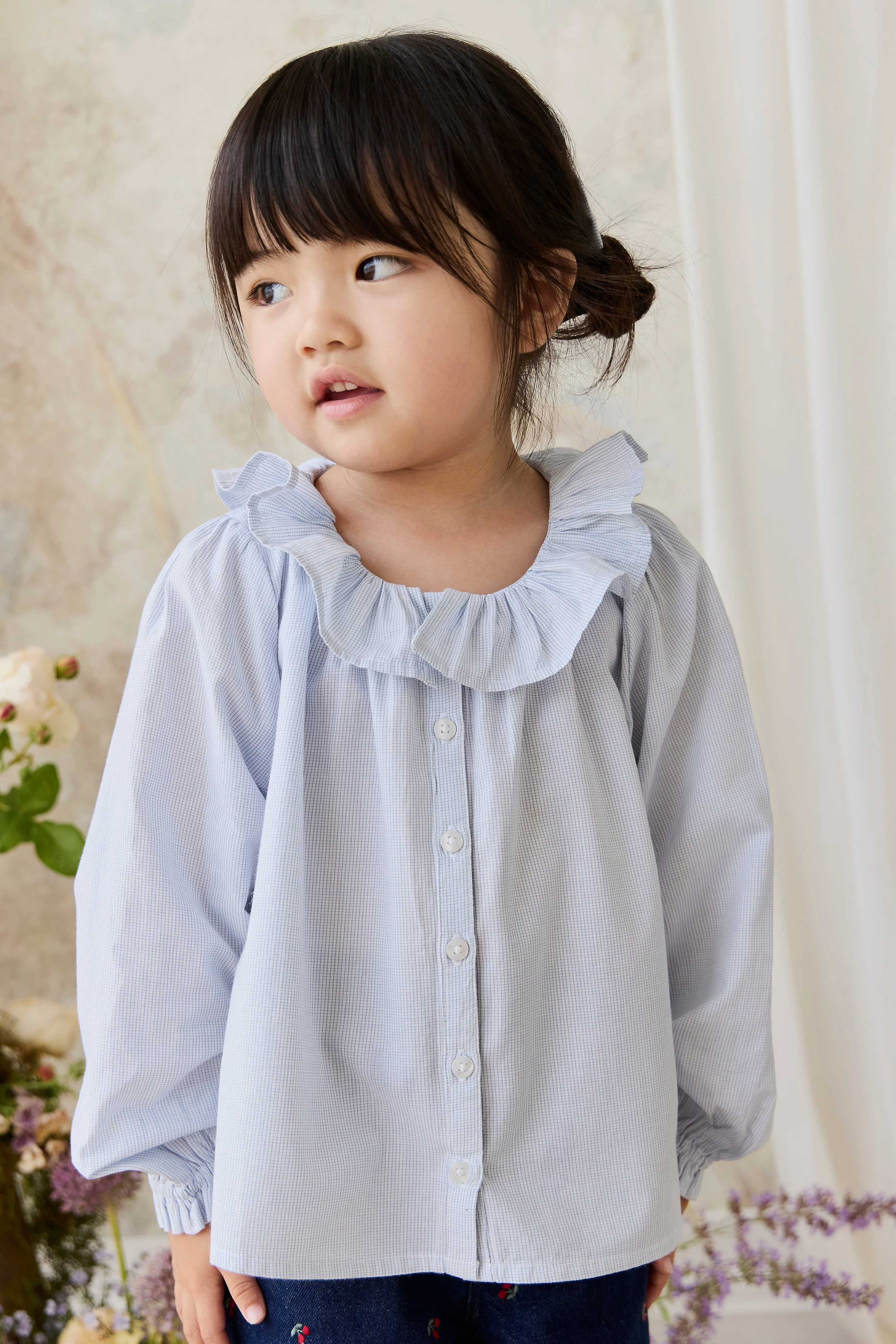 Organic Cotton Gaelle Top - Petite Check