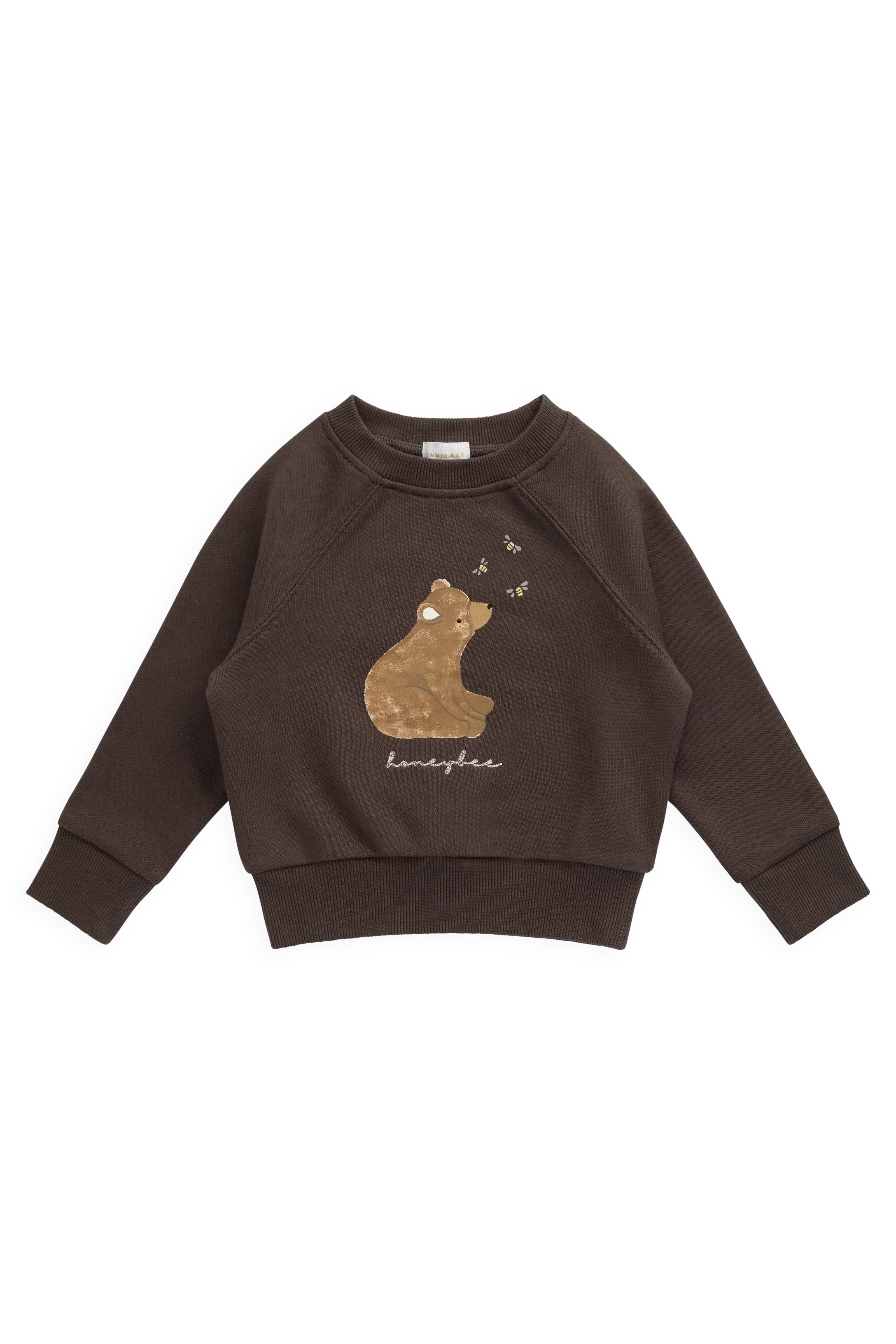 Organic Cotton Hayes Sweatshirt - Raku Honeybee Bear - Image 2