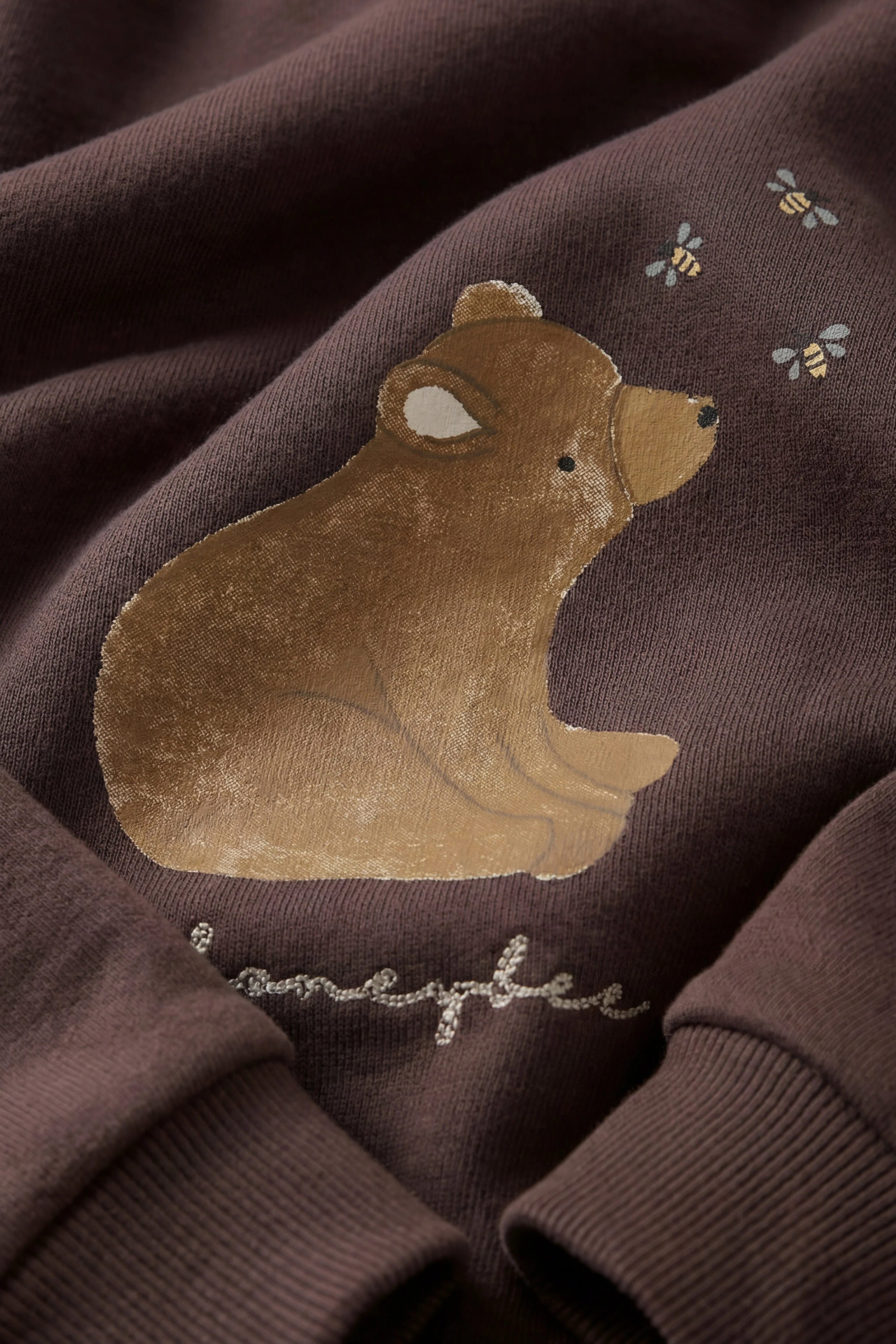 Organic Cotton Hayes Sweatshirt - Raku Honeybee Bear - Image 3