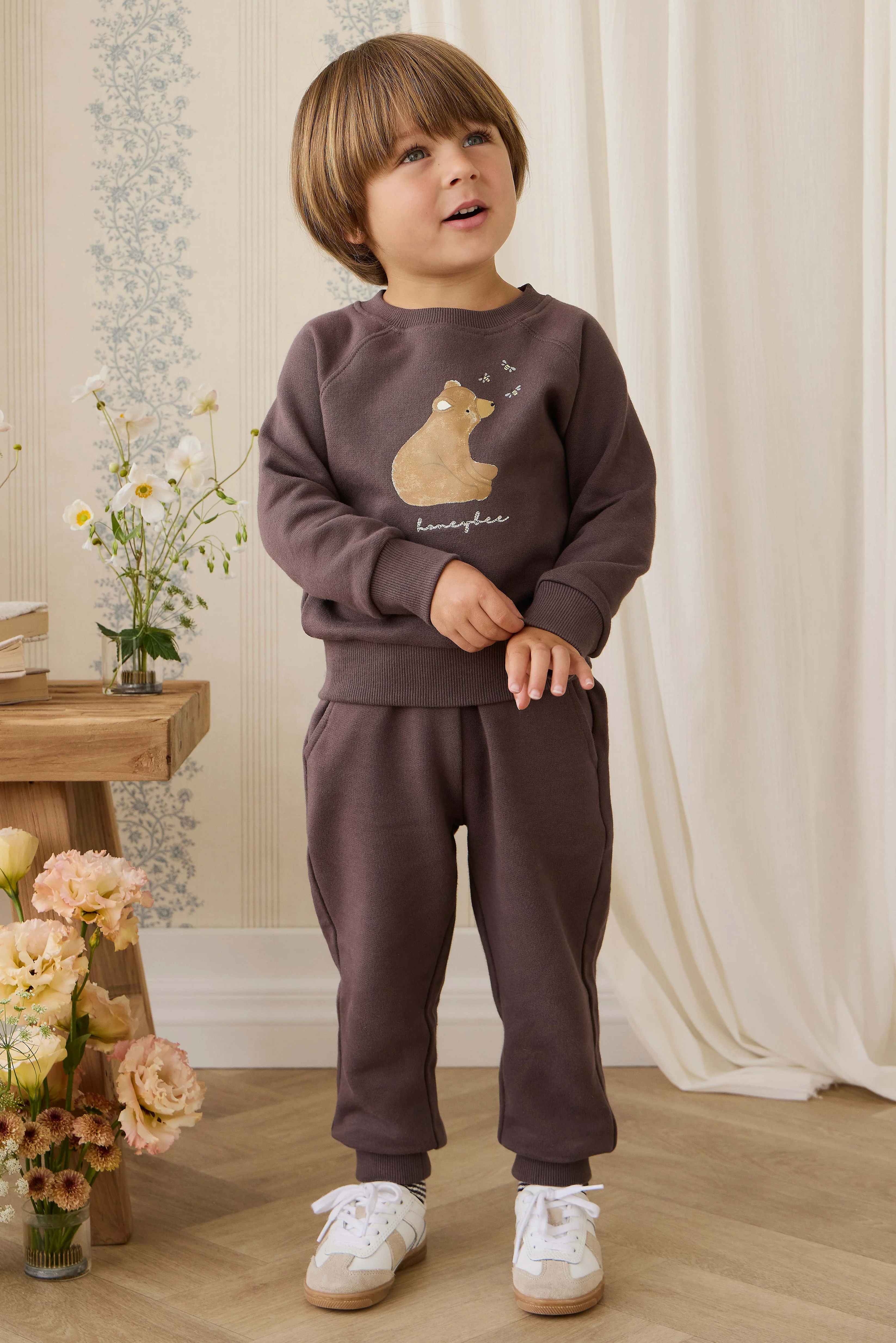 Organic Cotton Hayes Sweatshirt - Raku Honeybee Bear - Image 6