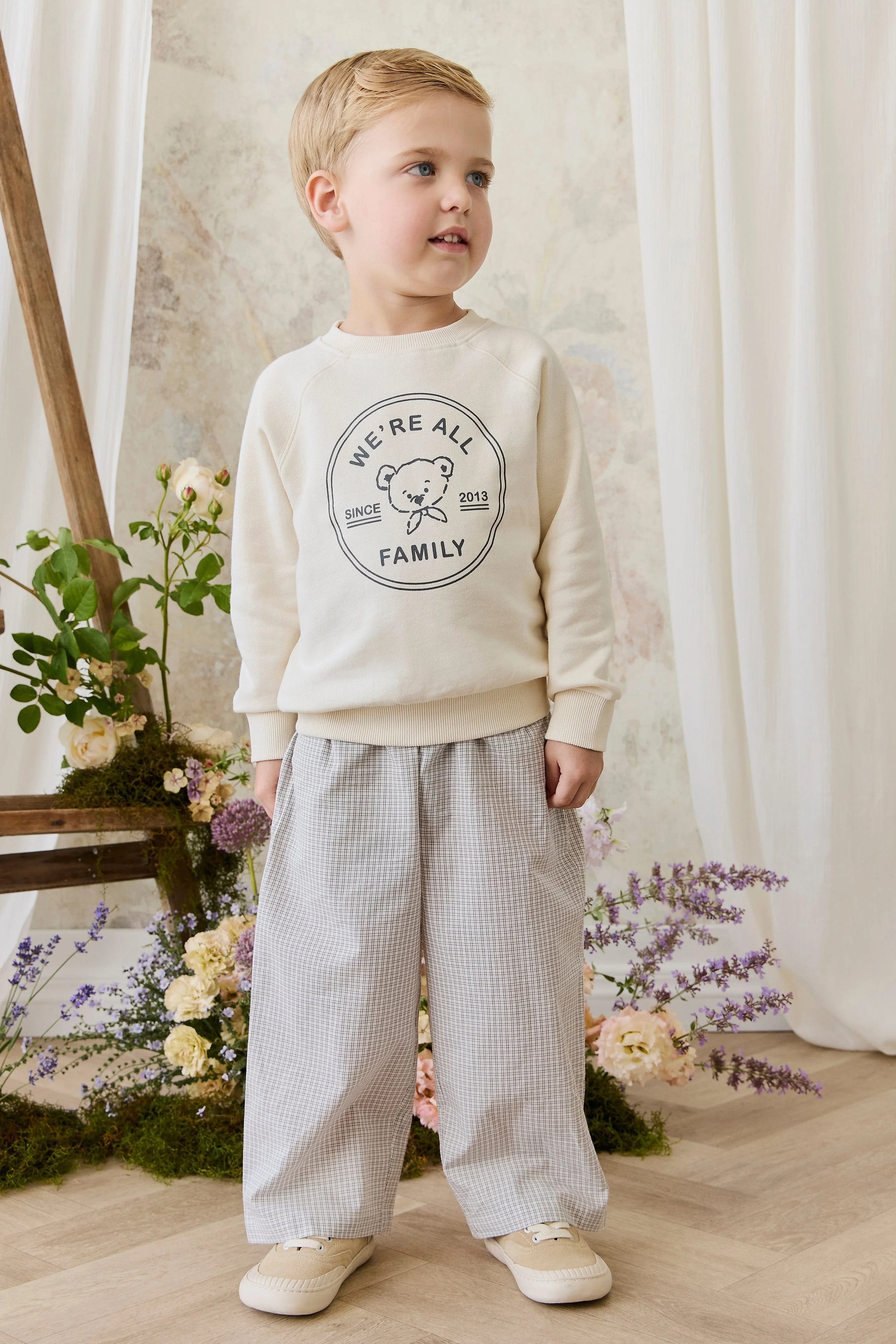 Organic Cotton Hayes Sweatshirt - We're All Family Cloud - Image 4