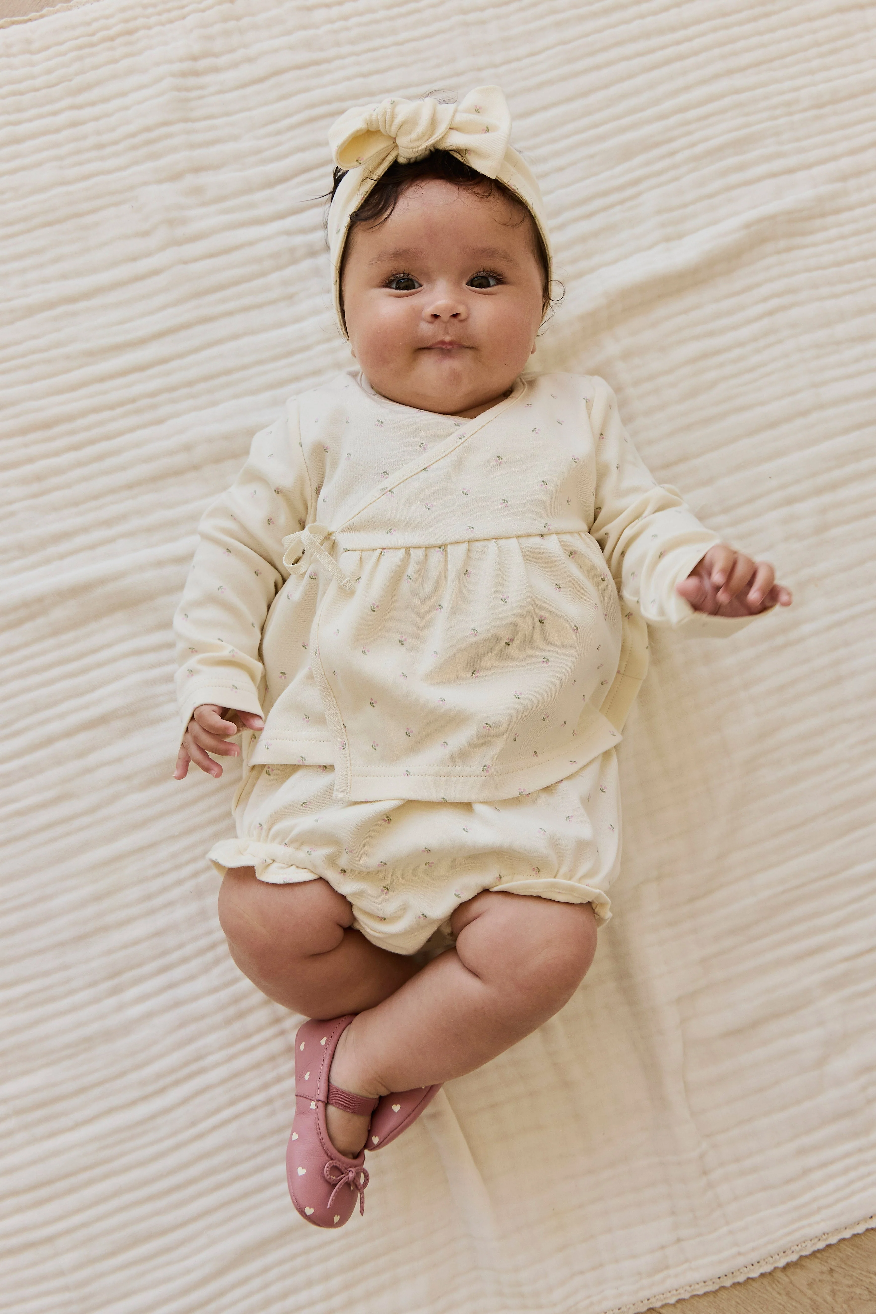 Organic Cotton Headband - Ditsy Cherries - Image 3