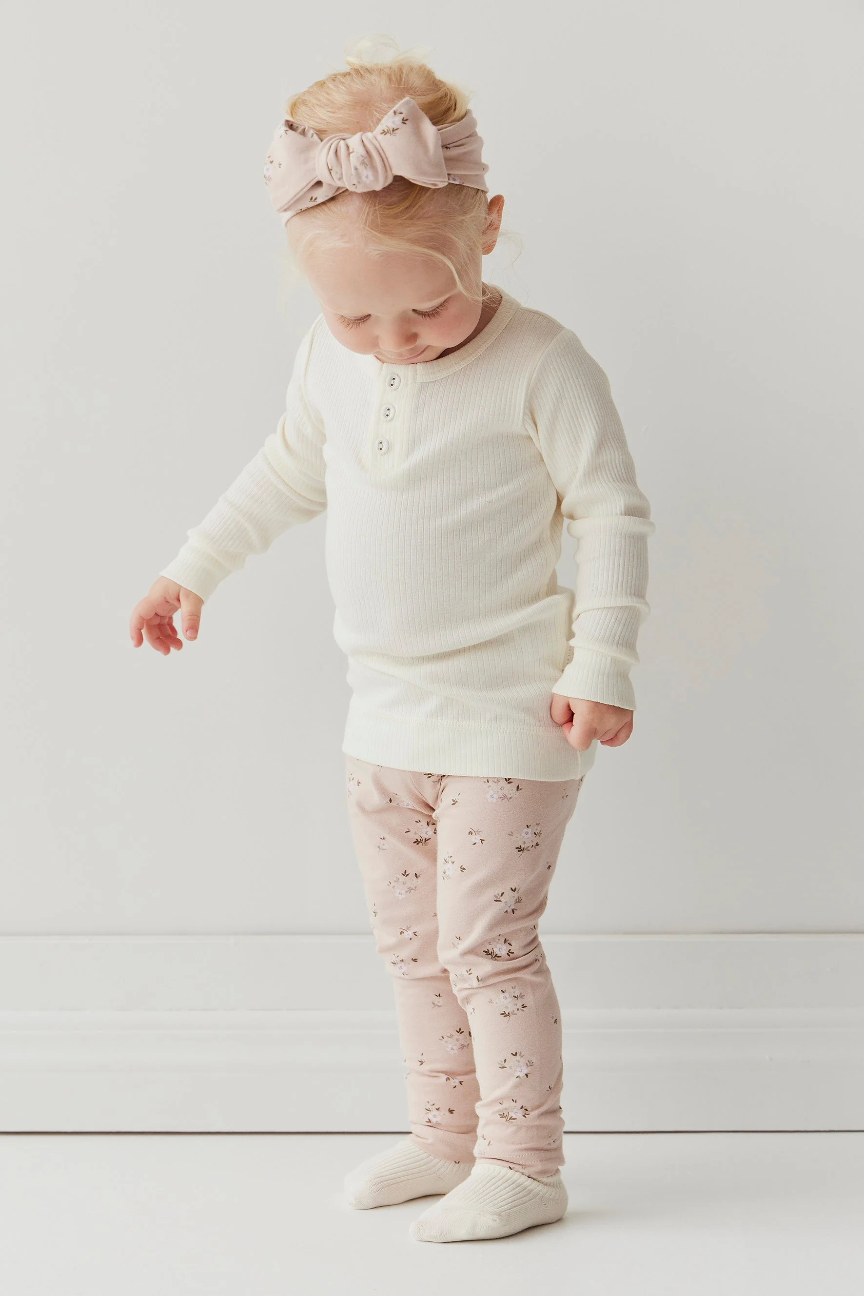 Organic Cotton Headband - Goldie Bouquet Rose - Image 8