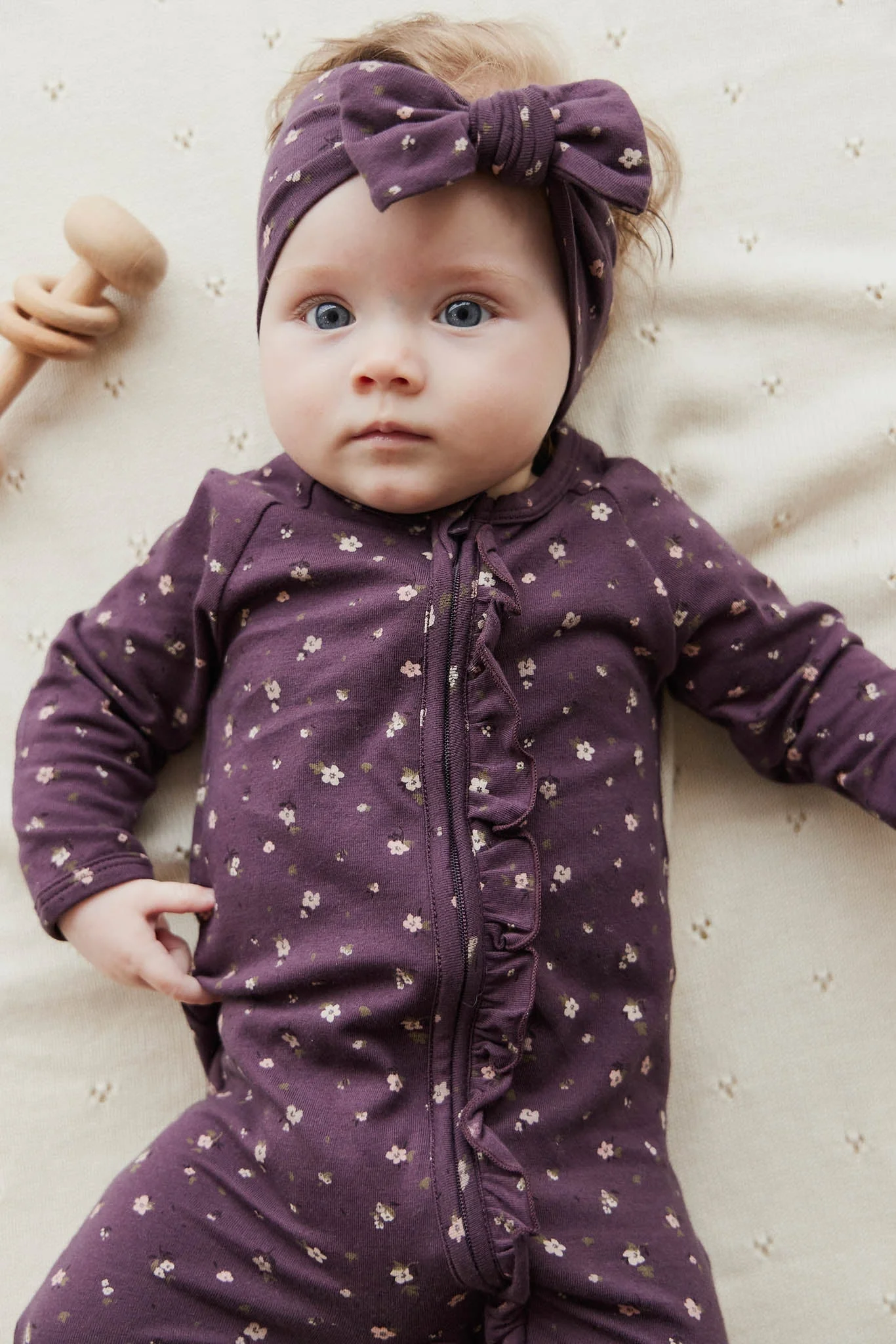 Organic Cotton Headband - Goldie Huckleberry Sparse - Image 4