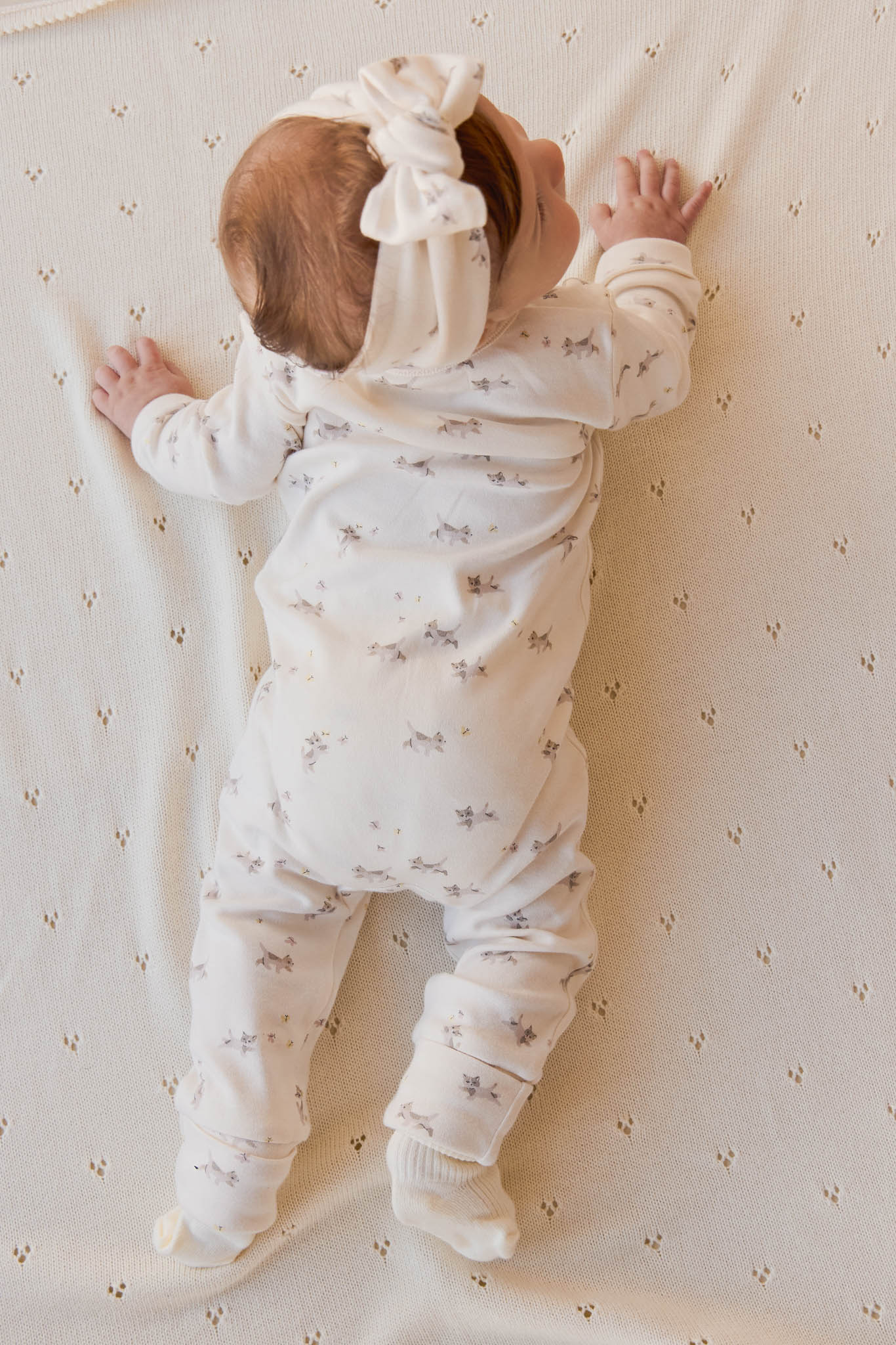 Organic Cotton Headband - Playful Kittens - Image 3