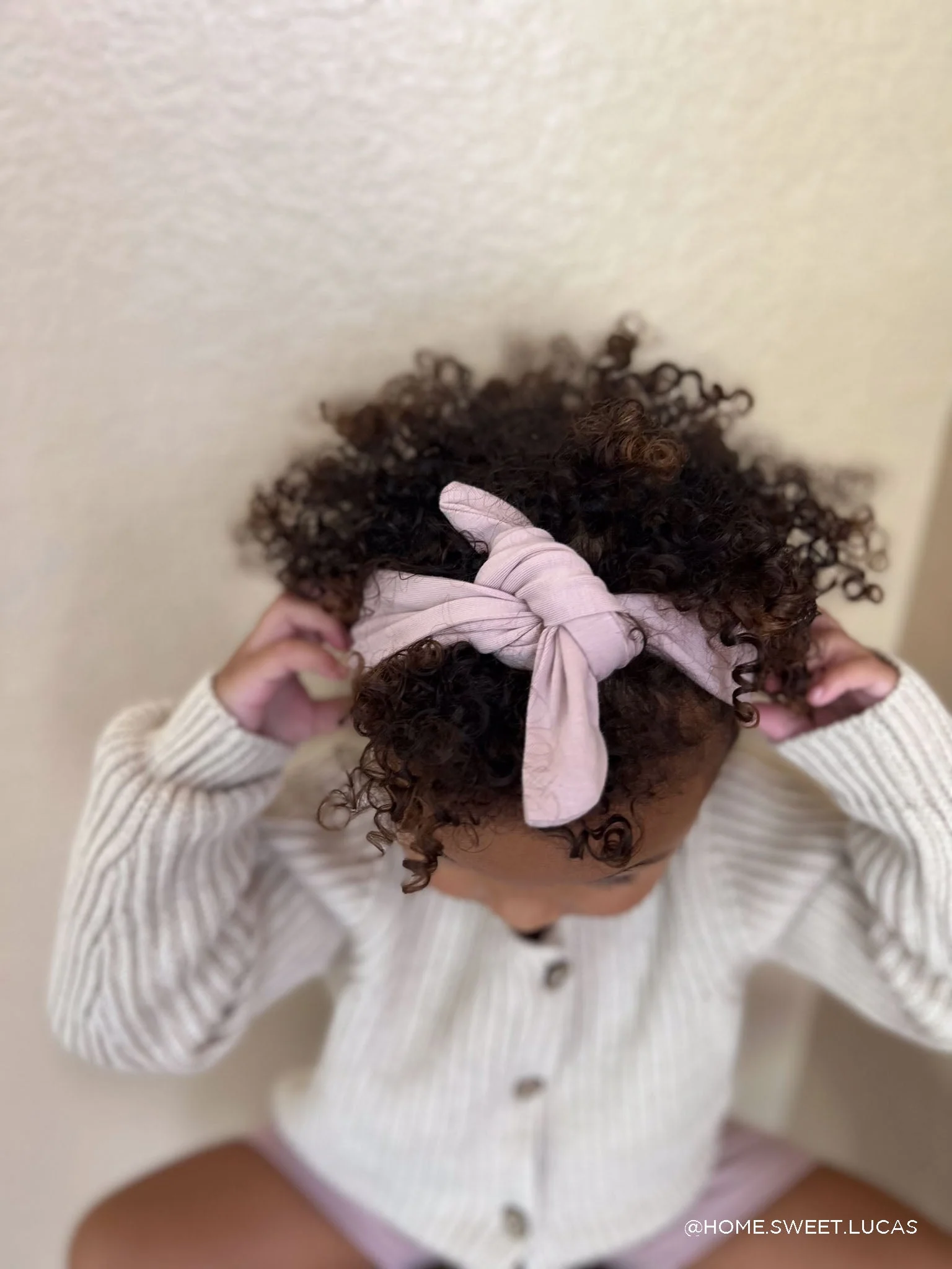 Organic Cotton Headband - Powder Pink - Image 5