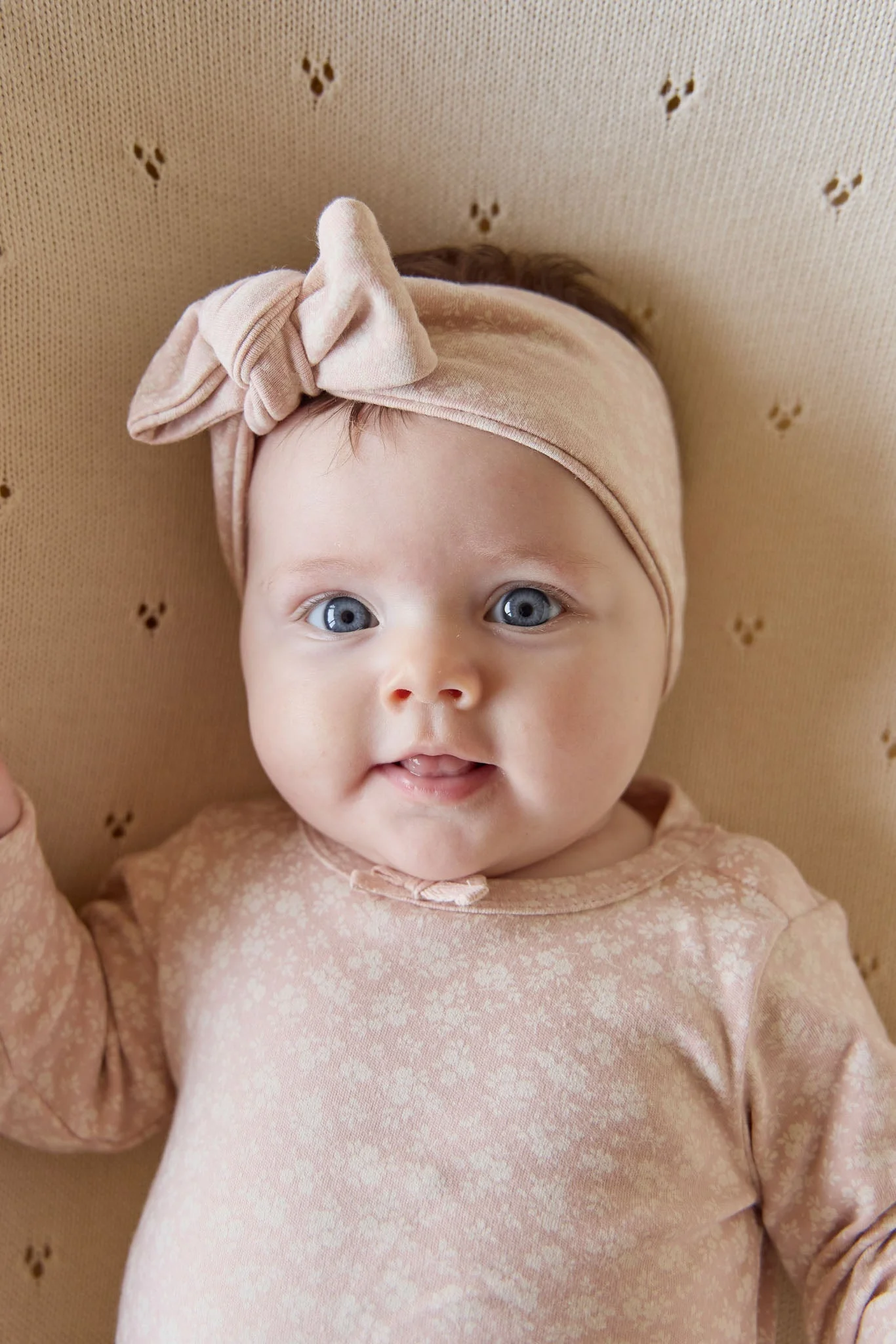Organic Cotton Headband - Rosalie Field Rose - Image 2