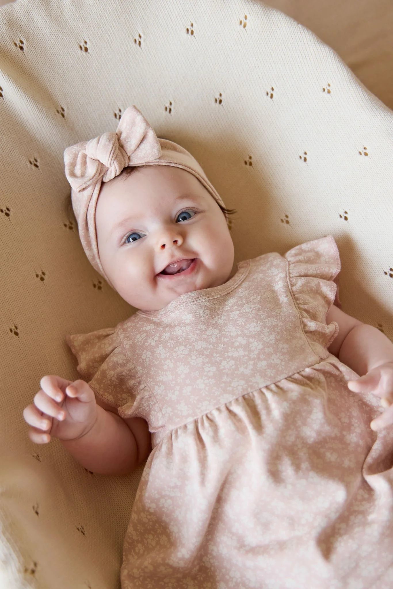 Organic Cotton Headband - Rosalie Field Rose - Image 6