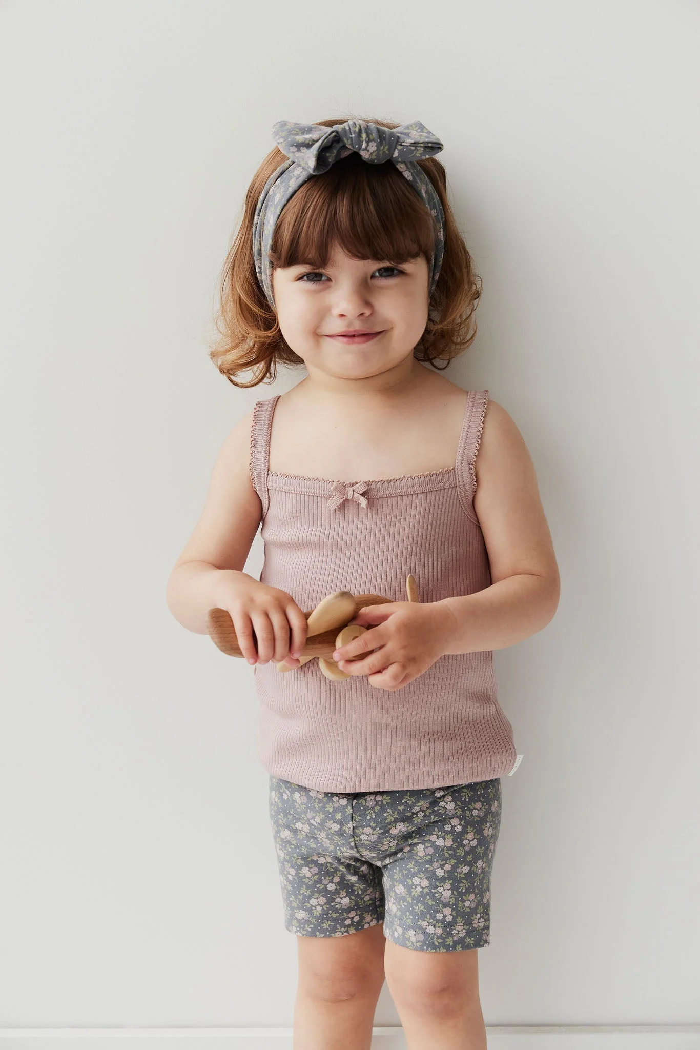 Organic Cotton Headband - Rosalie Floral Lava - Image 2