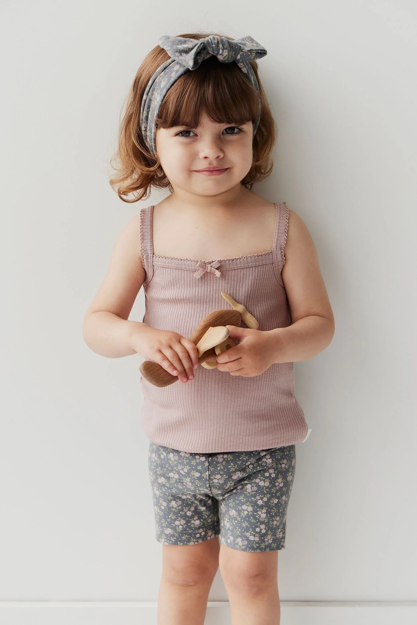 Organic Cotton Headband - Rosalie Floral Lava - Image 4