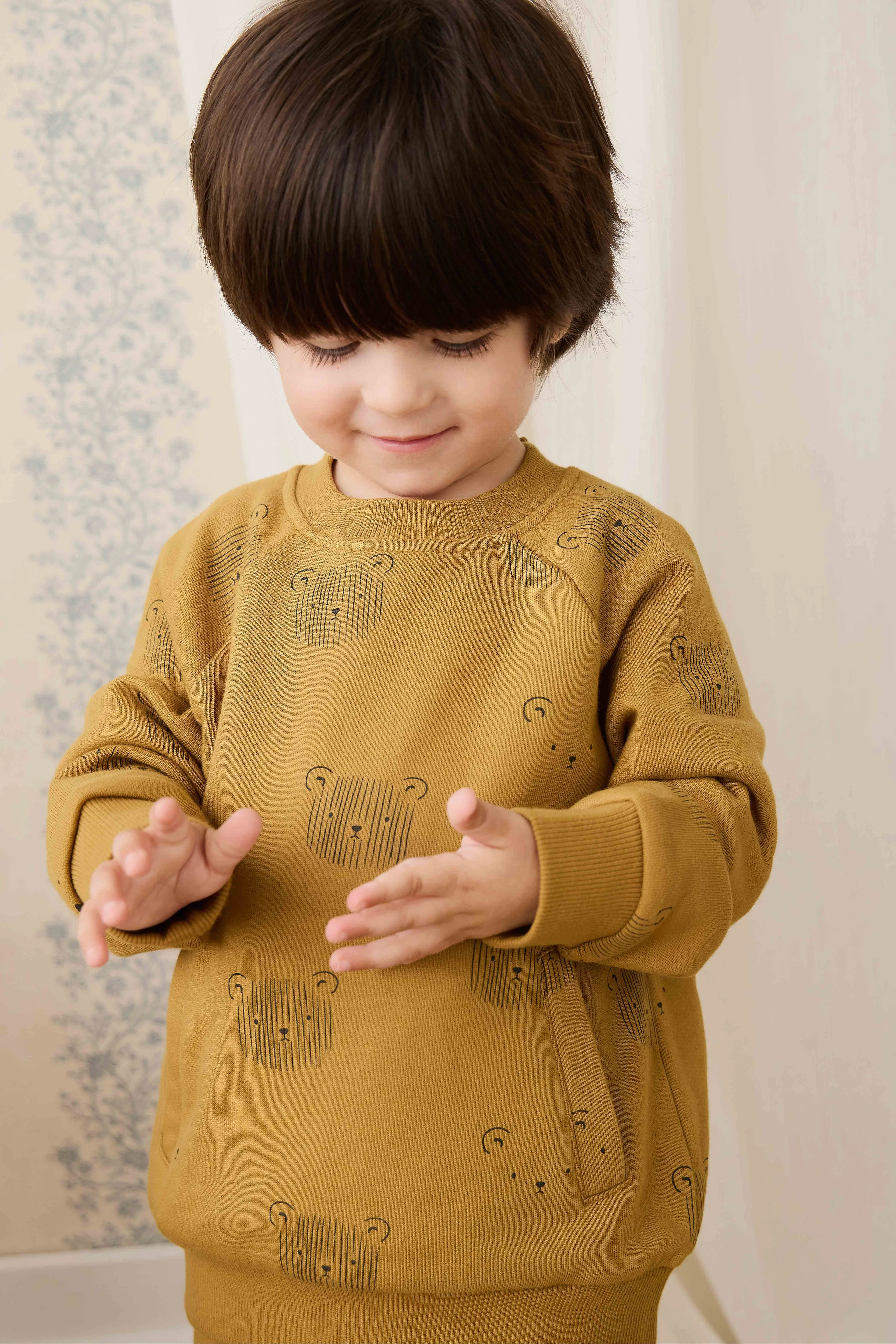 Organic Cotton Henry Sweatshirt - Buckwheat Teddy Face - Image 11