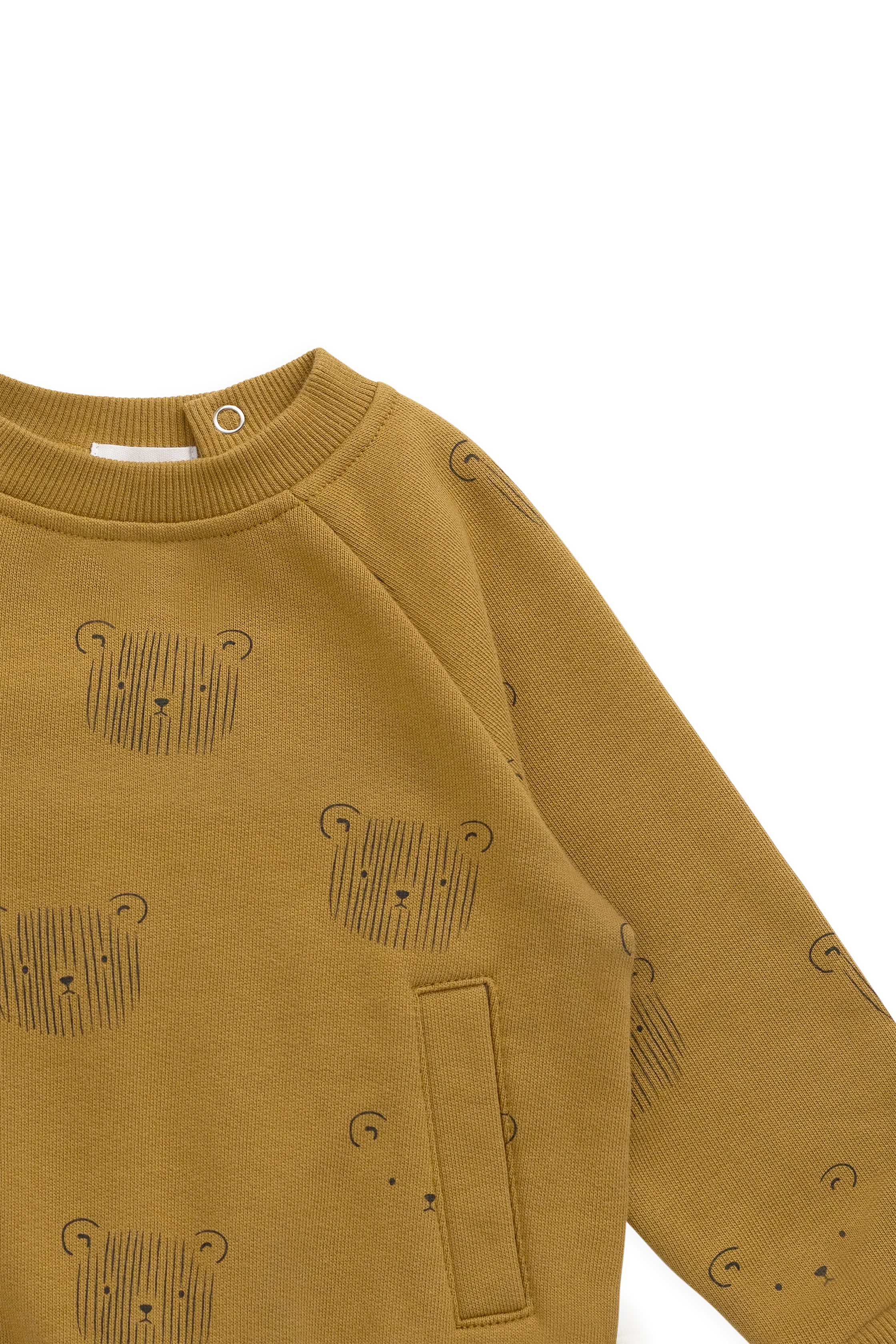 Organic Cotton Henry Sweatshirt - Buckwheat Teddy Face - Image 12