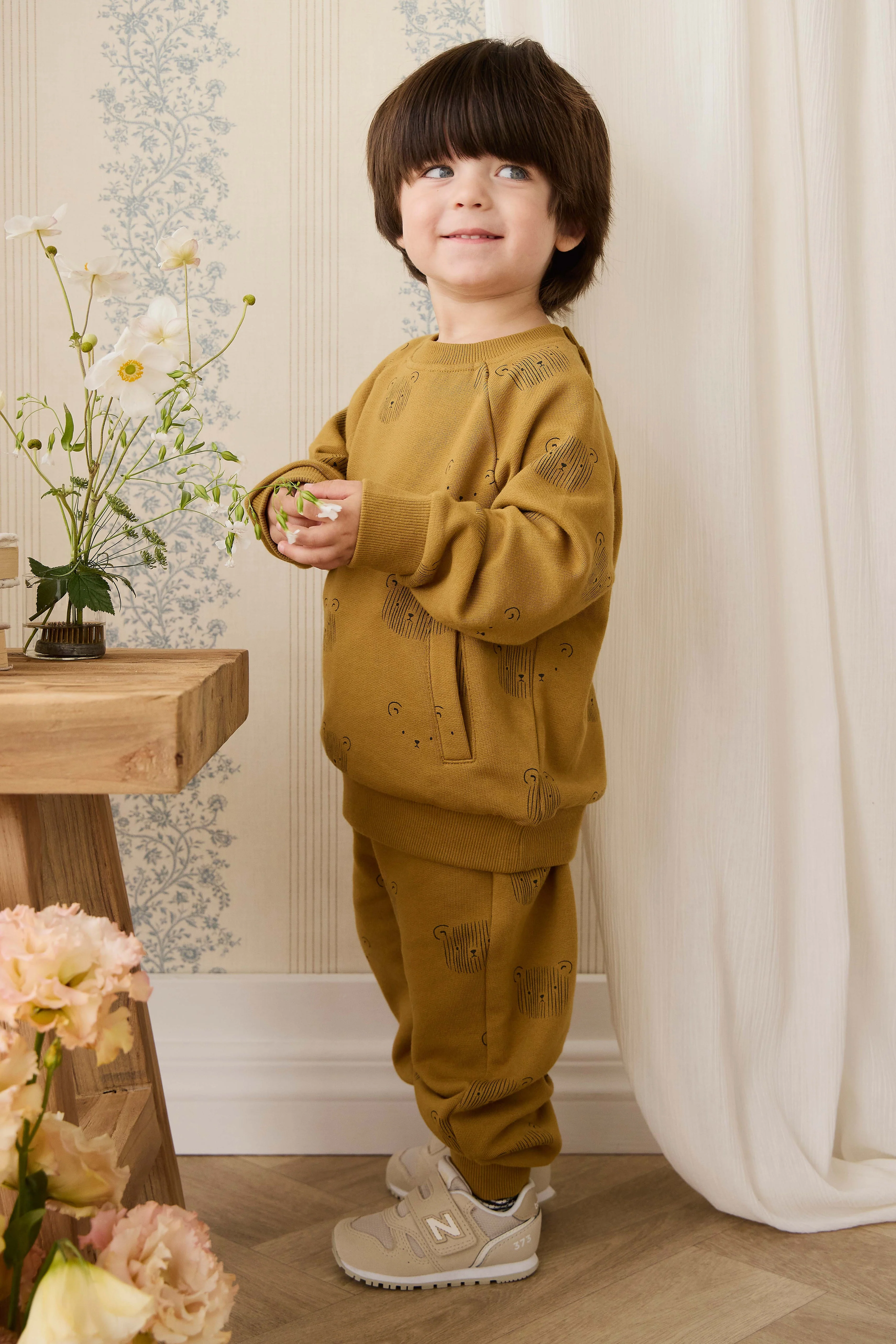 Organic Cotton Henry Sweatshirt - Buckwheat Teddy Face - Image 4