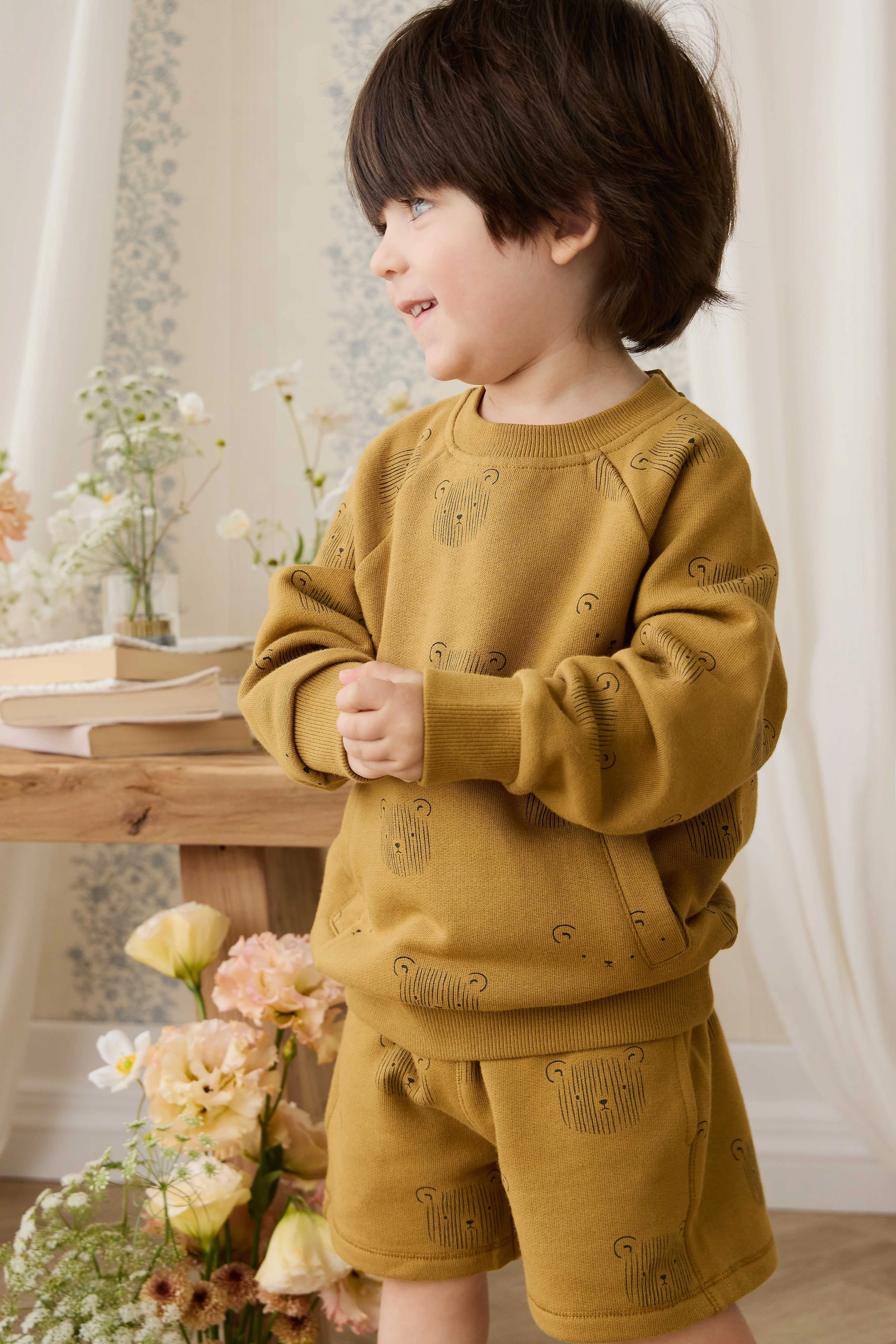 Organic Cotton Henry Sweatshirt - Buckwheat Teddy Face - Image 6