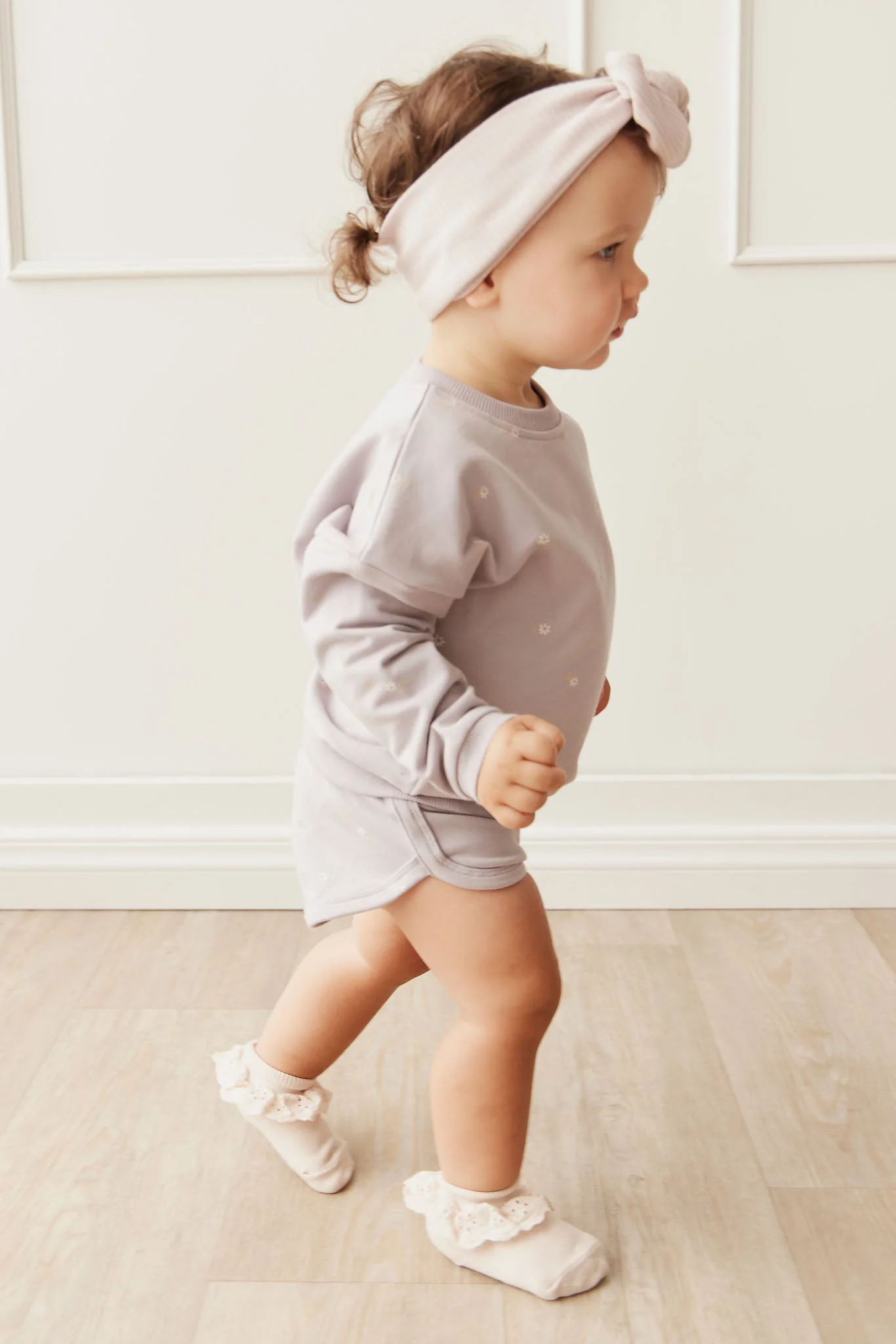 Organic Cotton Ivy Shortie - Annie Ditzy Violet Ice - Image 4