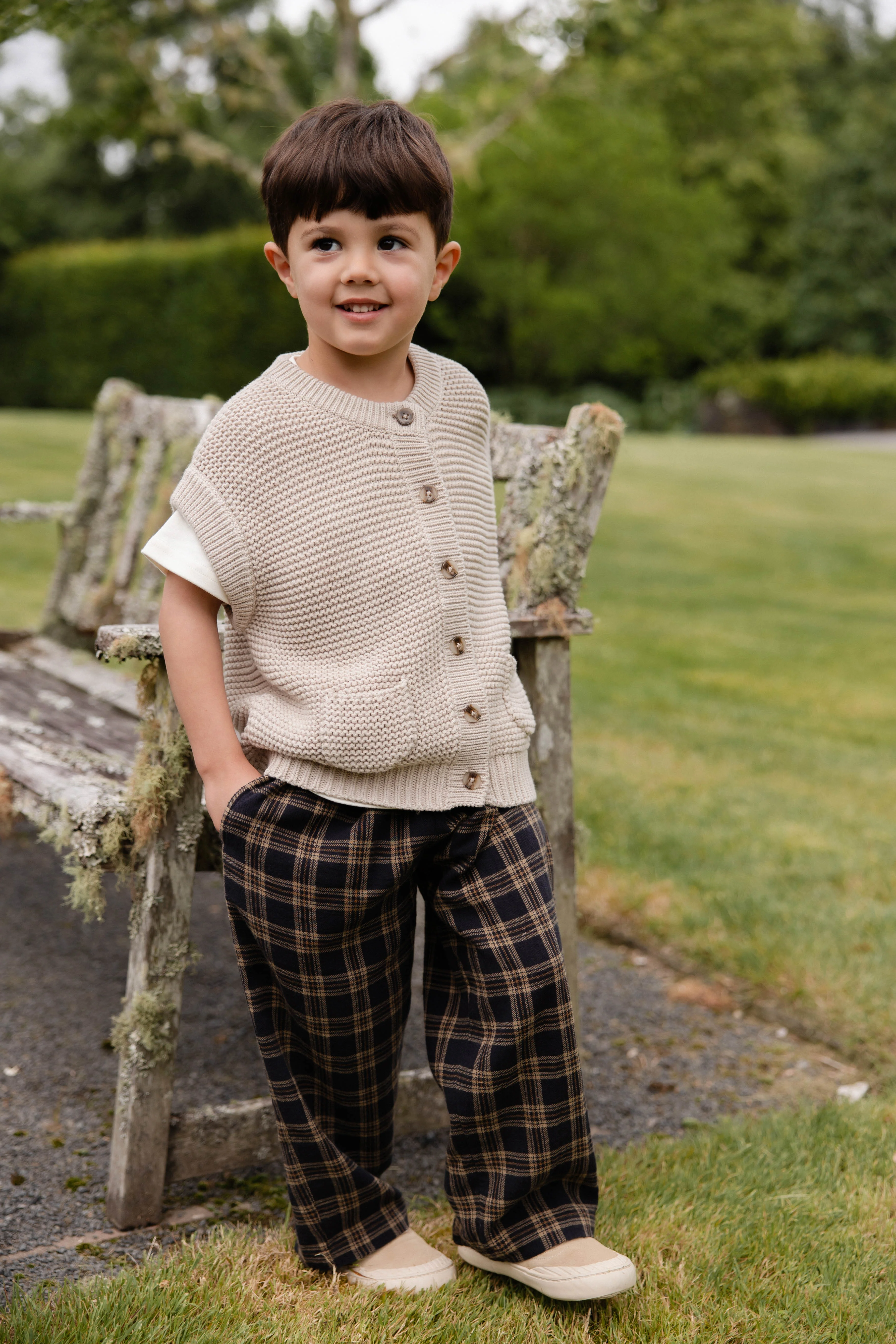 Organic Cotton Kenji Pant-Woodland Check