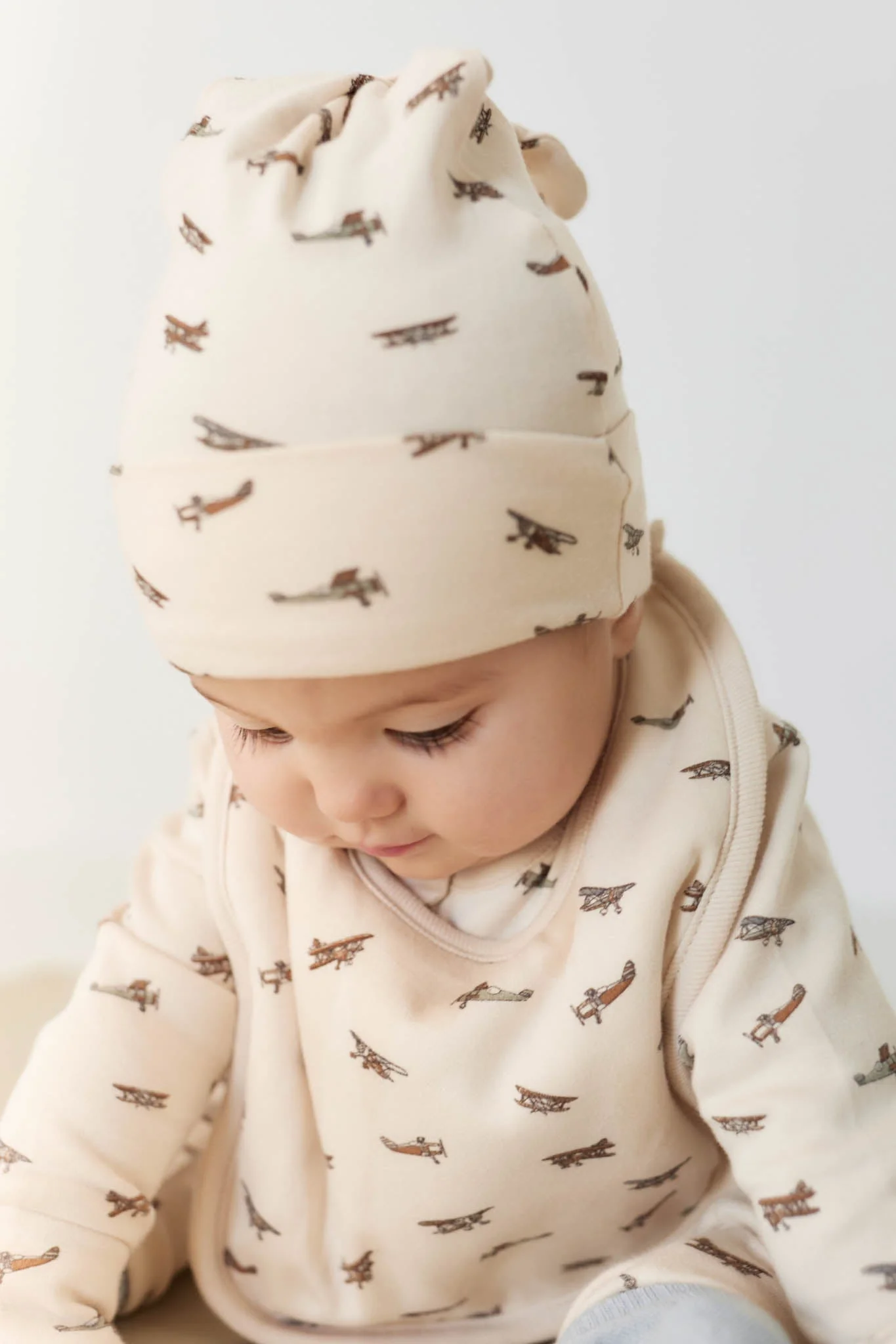 Organic Cotton Knot Beanie - Avion Shell - Image 4
